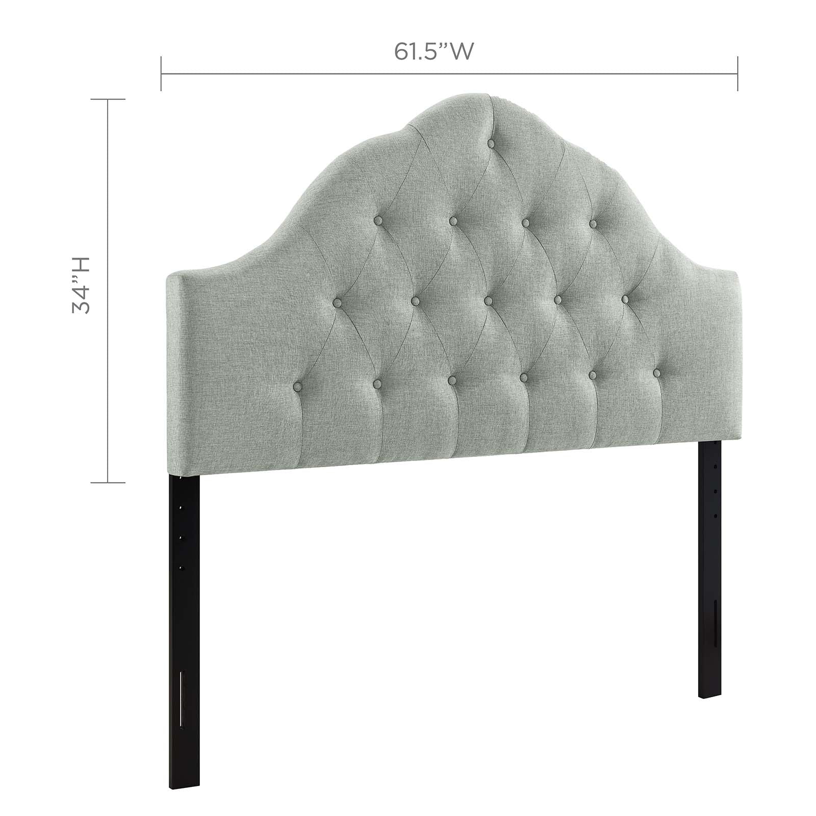 Modway Headboards - Sovereign Queen Upholstered Fabric Headboard Gray