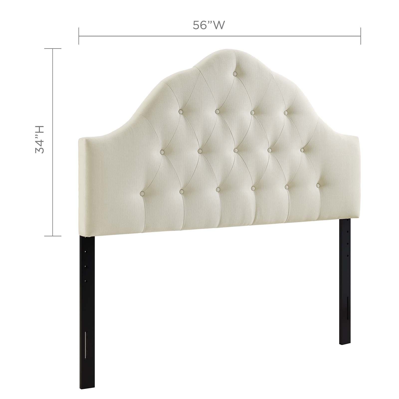 Modway Headboards - Sovereign Full Upholstered Fabric Headboard Ivory