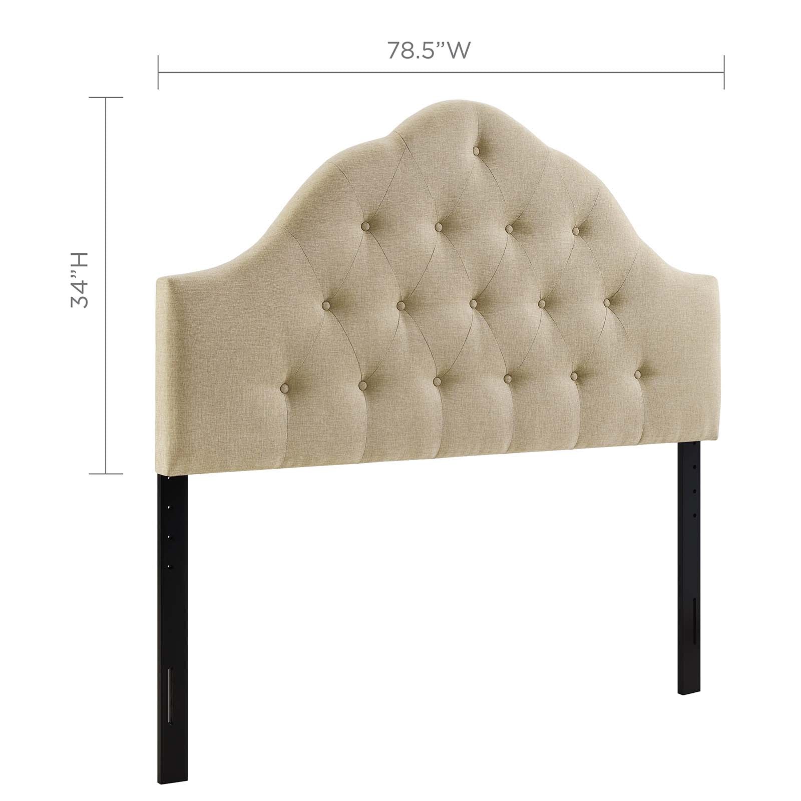 Modway Headboards - Sovereign King Upholstered Fabric Headboard Beige
