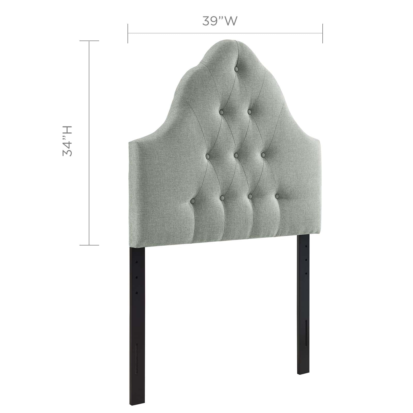Modway Headboards - Sovereign Twin Upholstered Fabric Headboard Gray