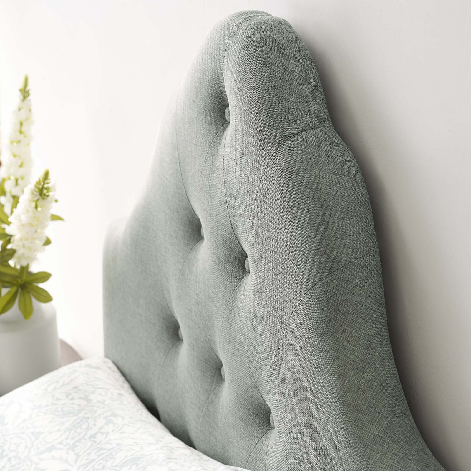 Modway Headboards - Sovereign Twin Upholstered Fabric Headboard Gray