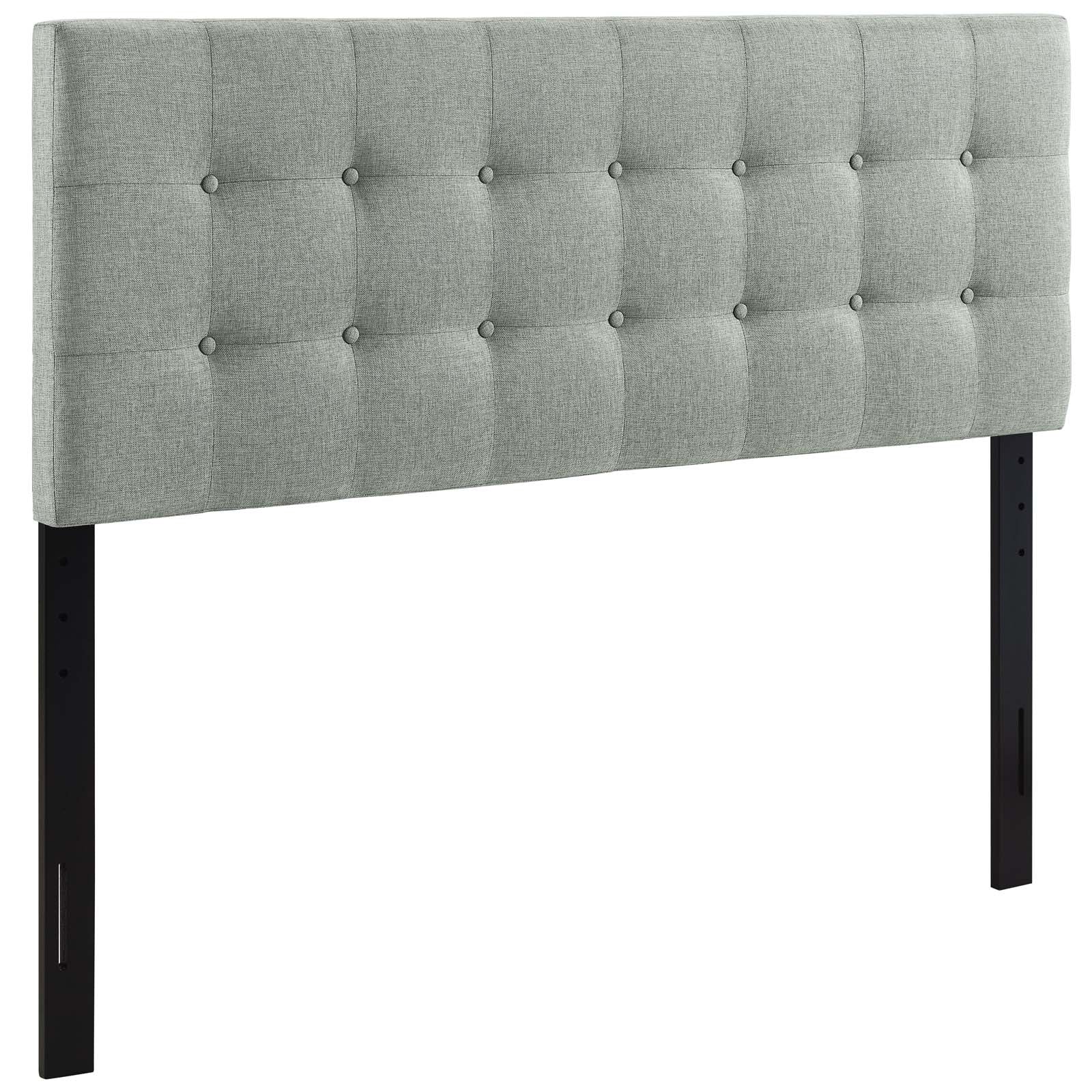 Modway Headboards - Emily Queen Upholstered Fabric Headboard Gray