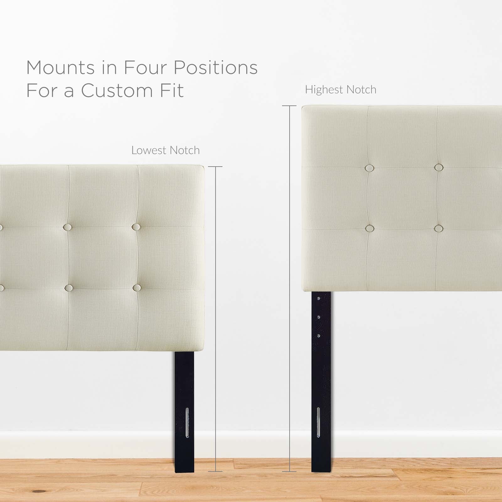 Modway Headboards - Emily Queen Upholstered Fabric Headboard Ivory