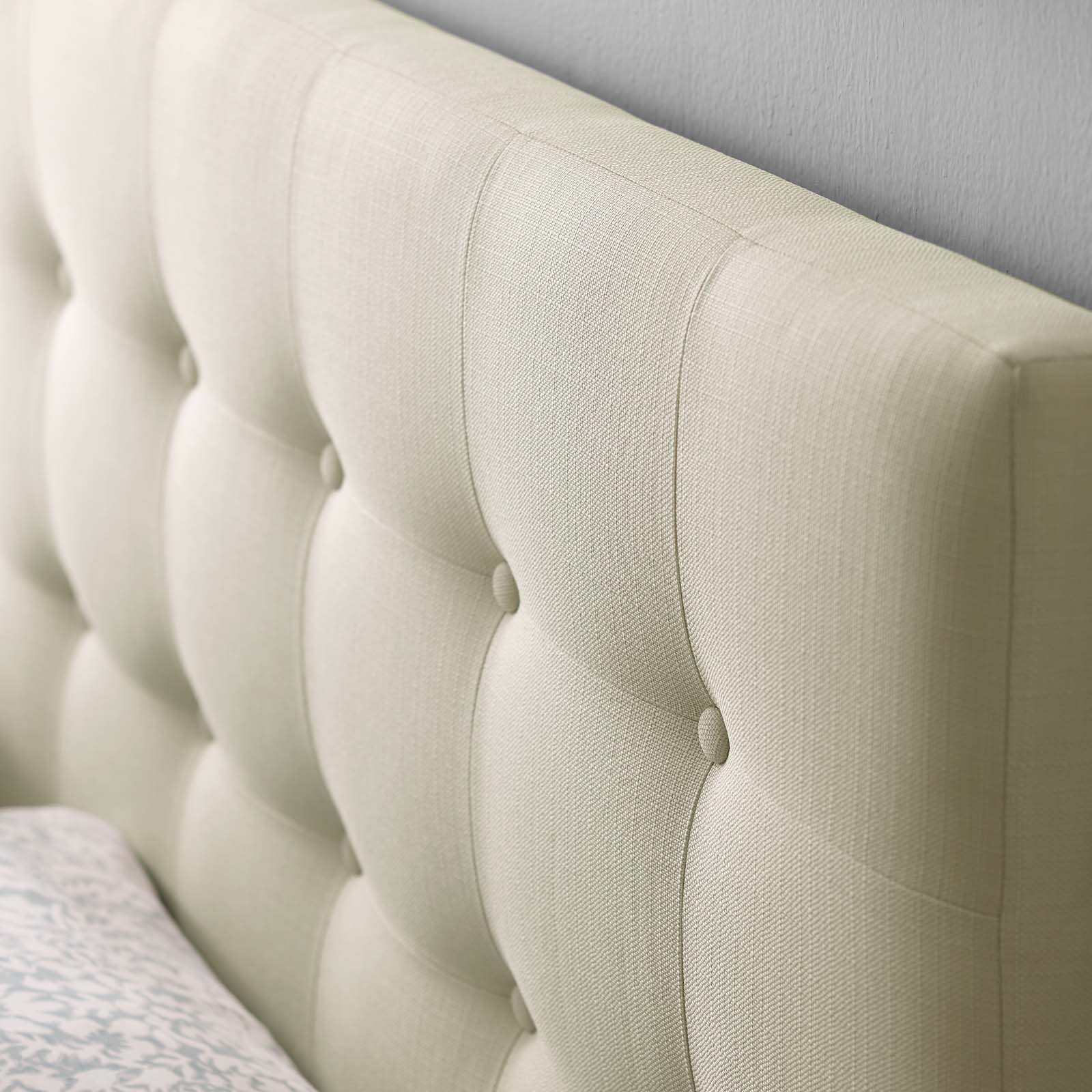 Modway Headboards - Emily Queen Upholstered Fabric Headboard Ivory