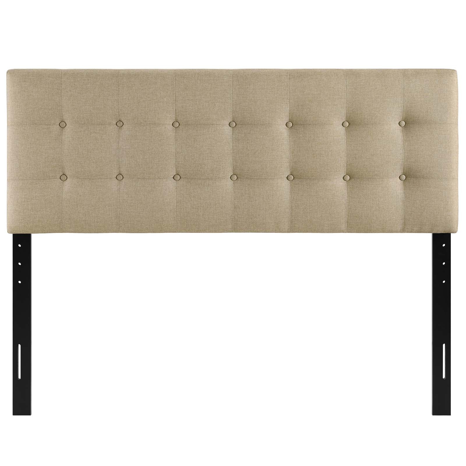Modway Headboards - Emily Full Upholstered Fabric Headboard Beige