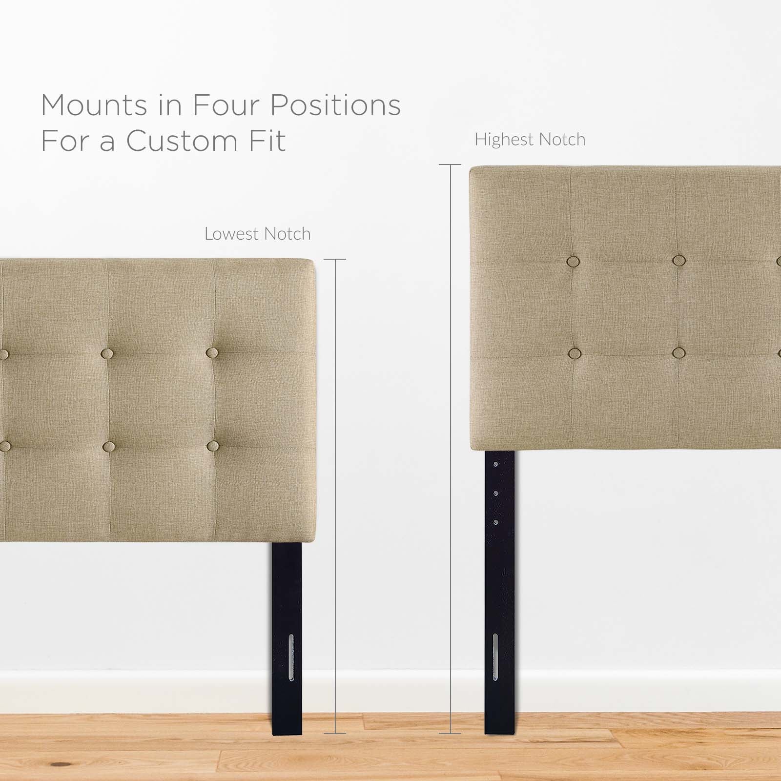 Modway Headboards - Emily Full Upholstered Fabric Headboard Beige
