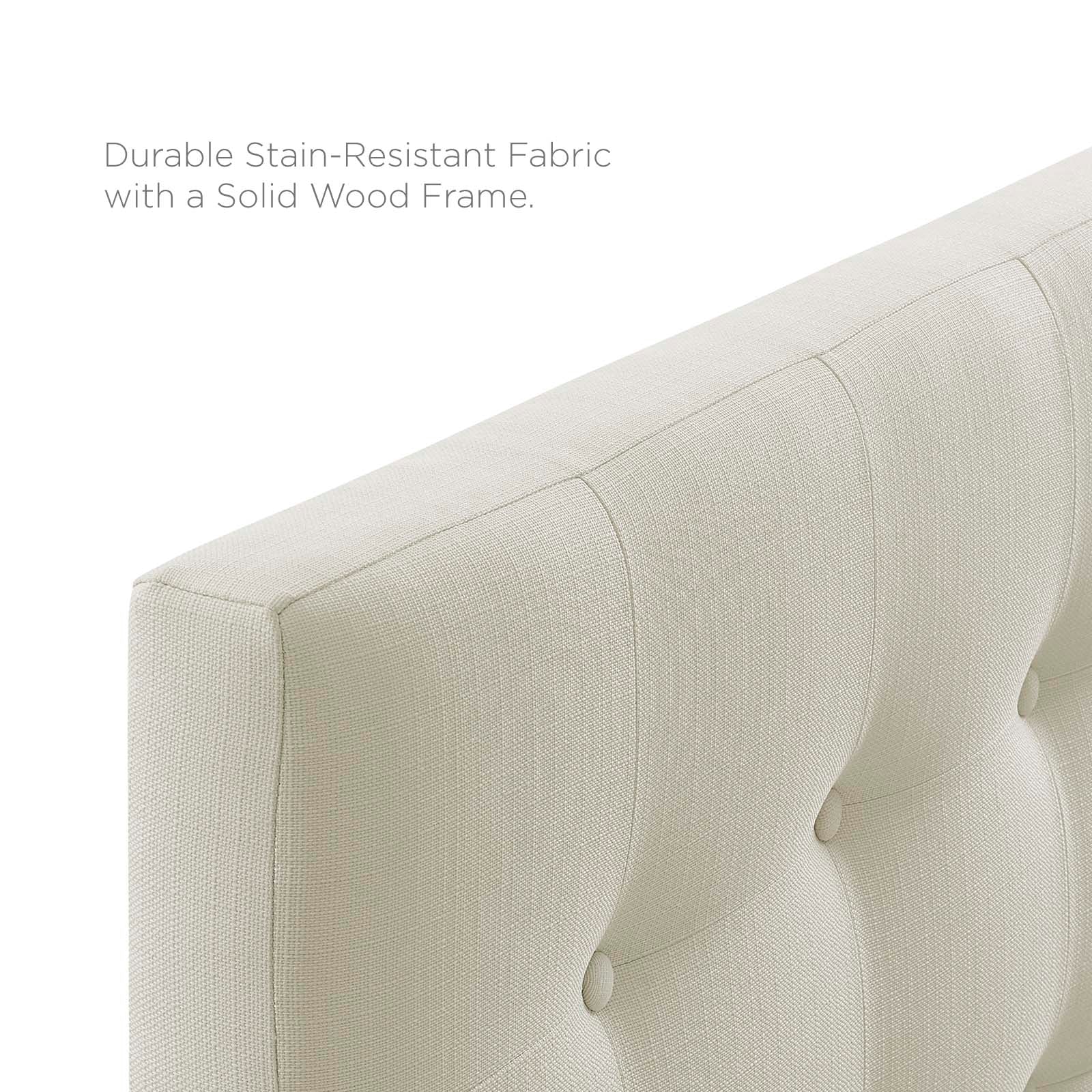 Modway Headboards - Emily King Upholstered Fabric Headboard Ivory