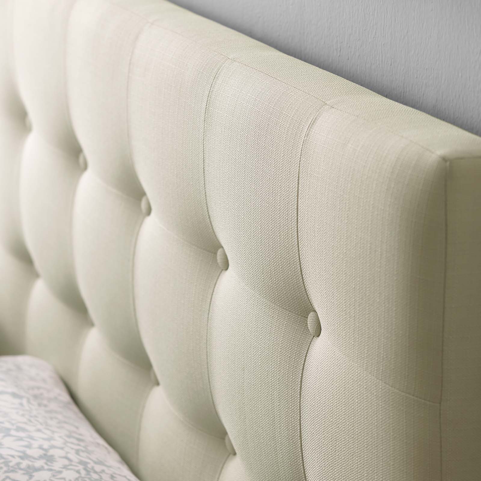 Modway Headboards - Emily King Upholstered Fabric Headboard Ivory