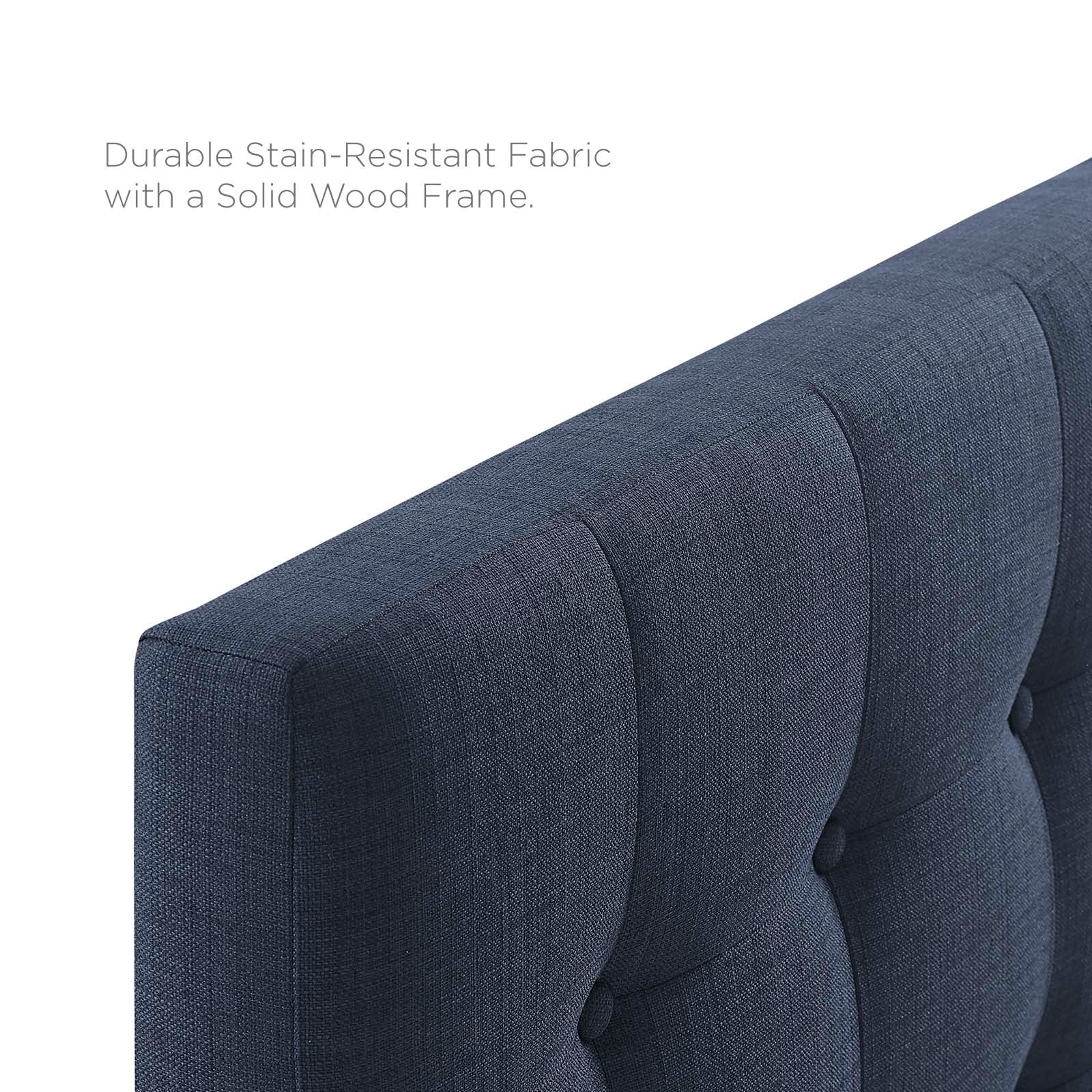 Modway Headboards - Emily King Upholstered Fabric Headboard Navy