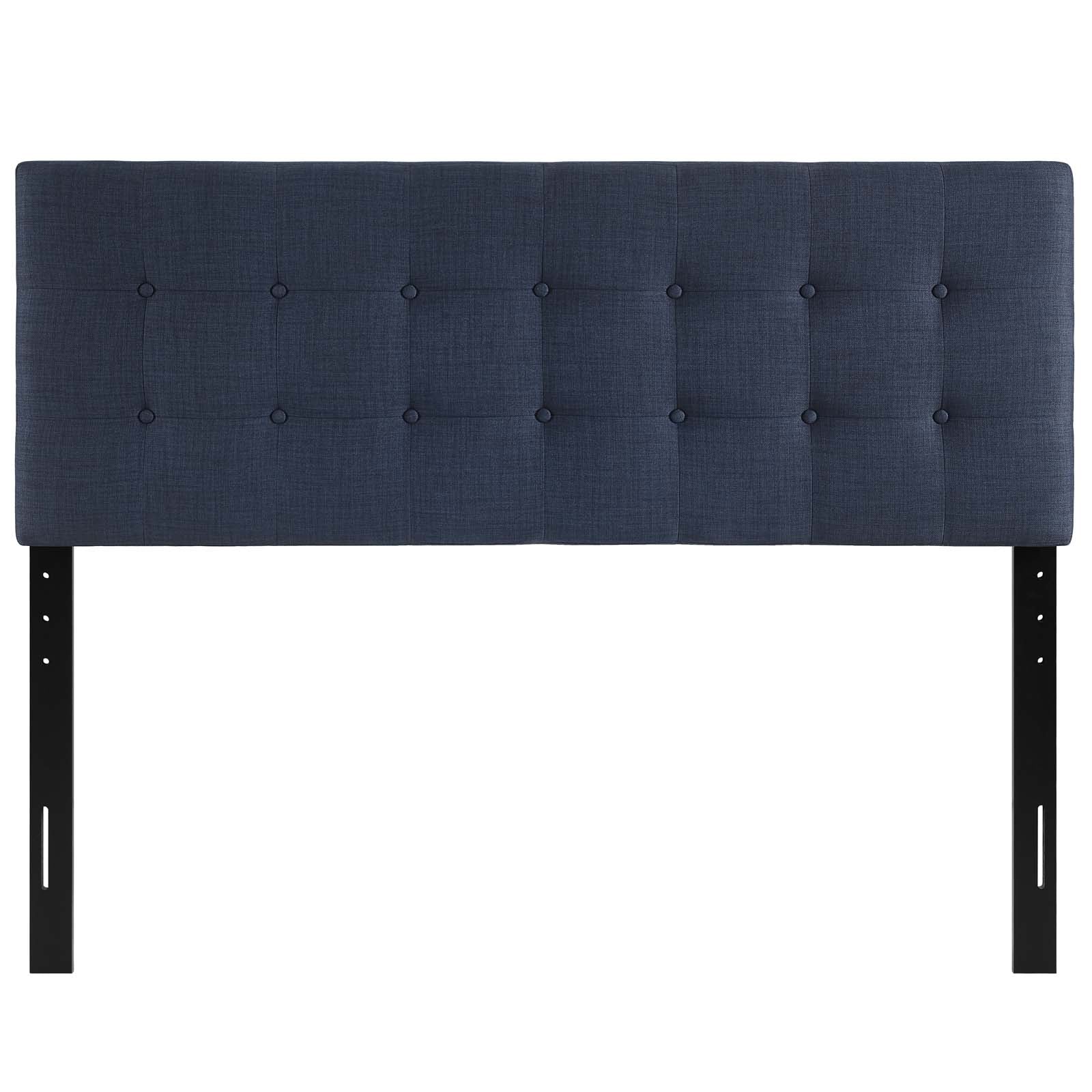 Modway Headboards - Emily King Upholstered Fabric Headboard Navy