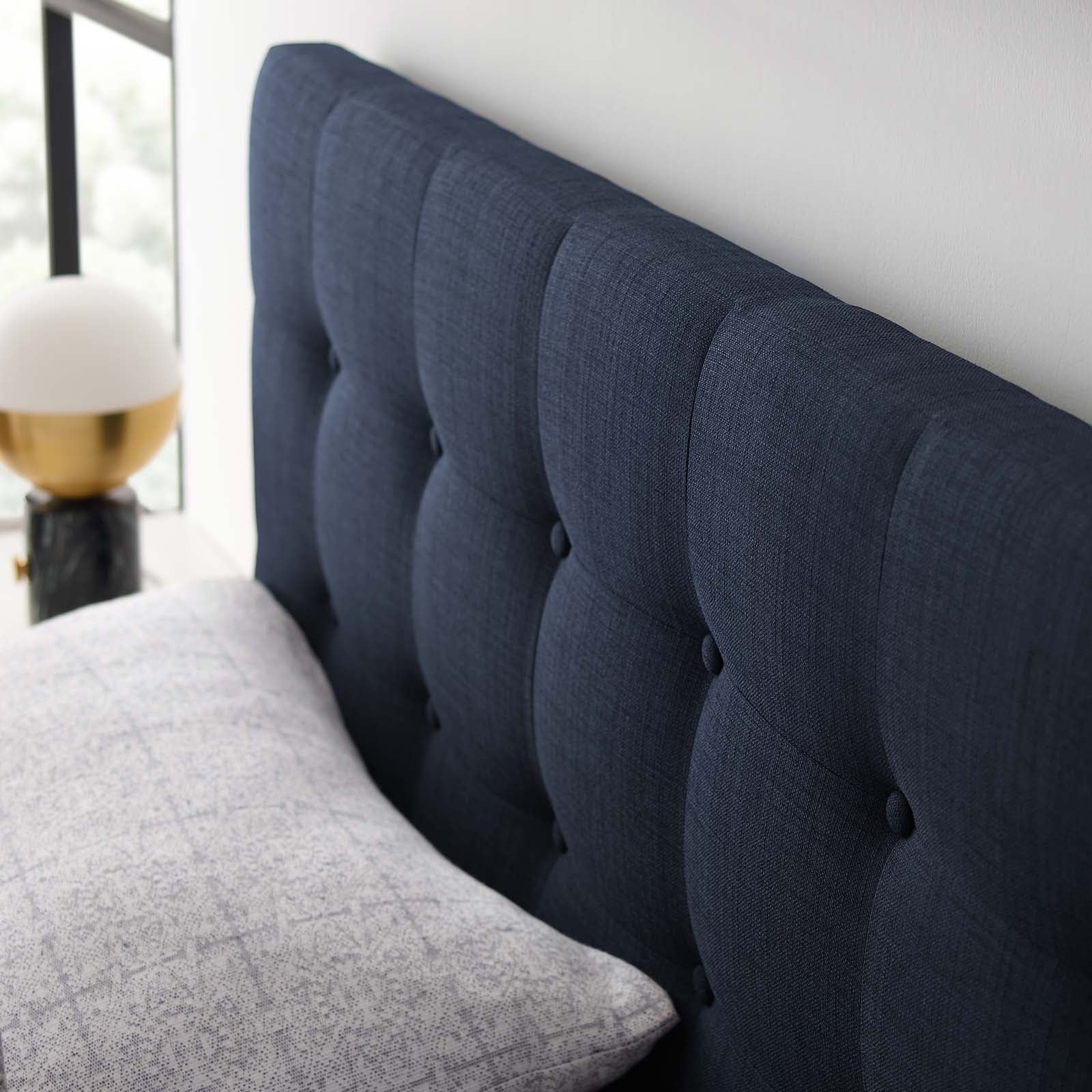 Modway Headboards - Emily King Upholstered Fabric Headboard Navy