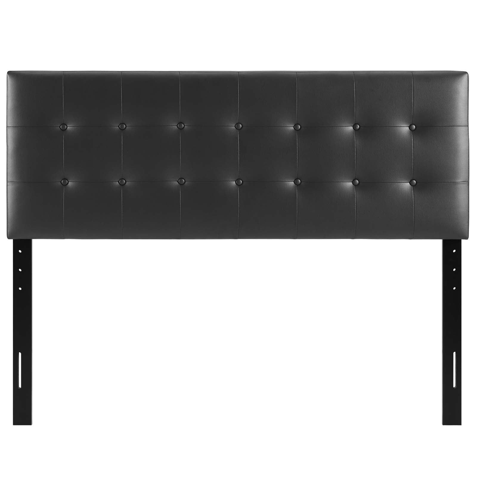 Modway Headboards - Emily King Upholstered Vinyl Headboard Black