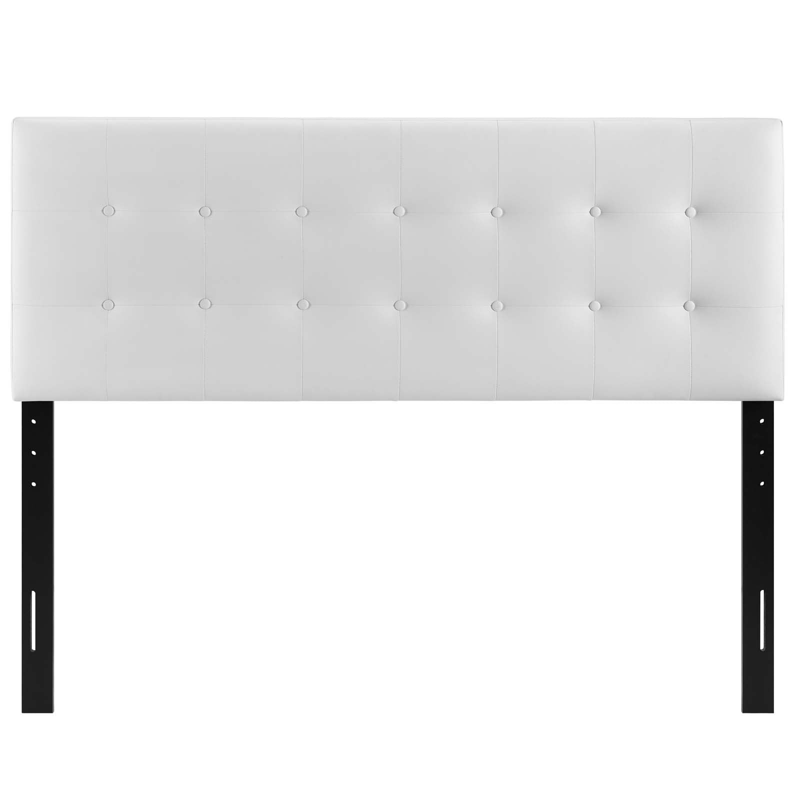 Modway Headboards - Emily King Upholstered Vinyl Headboard White