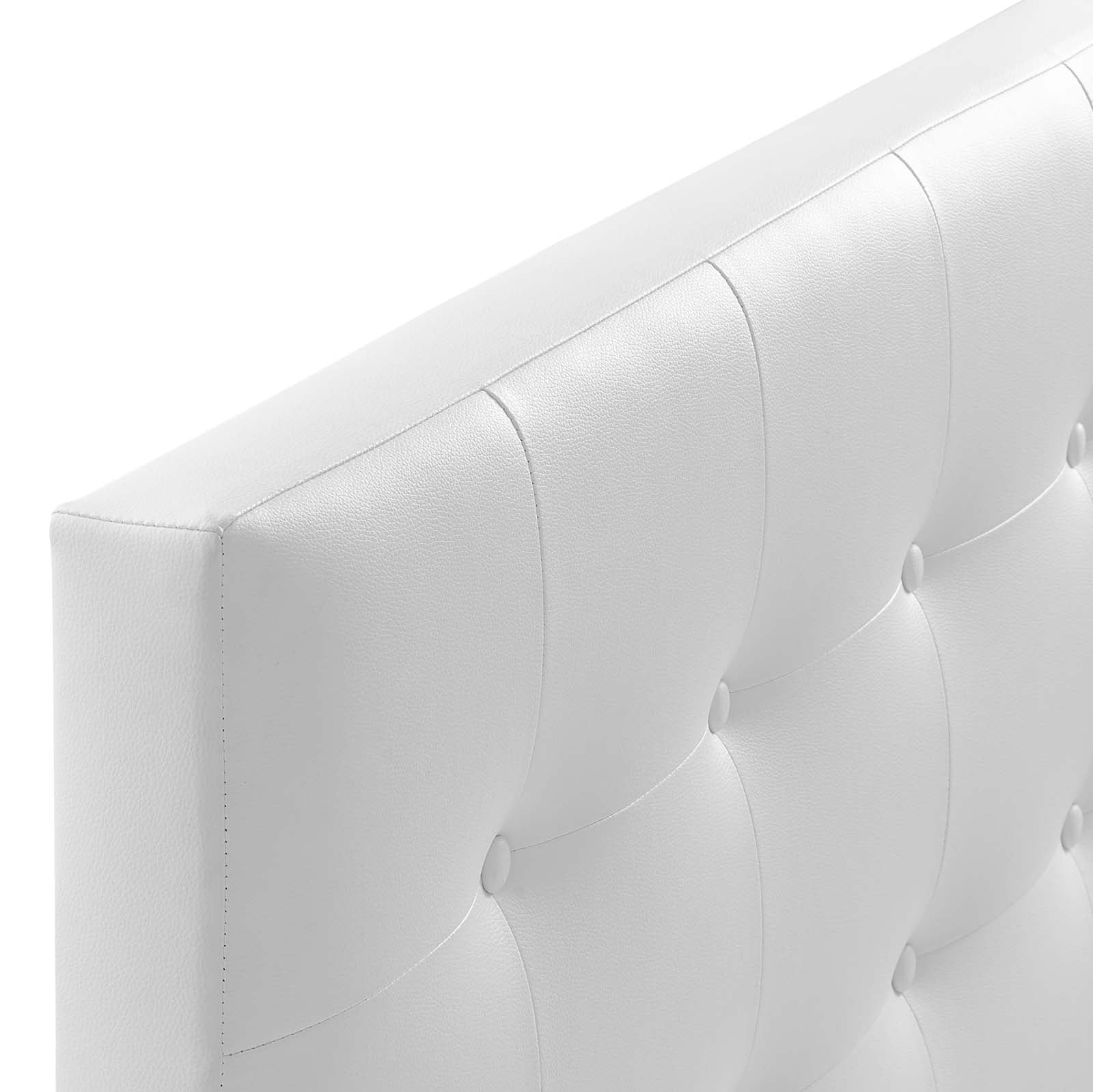 Modway Headboards - Emily King Upholstered Vinyl Headboard White