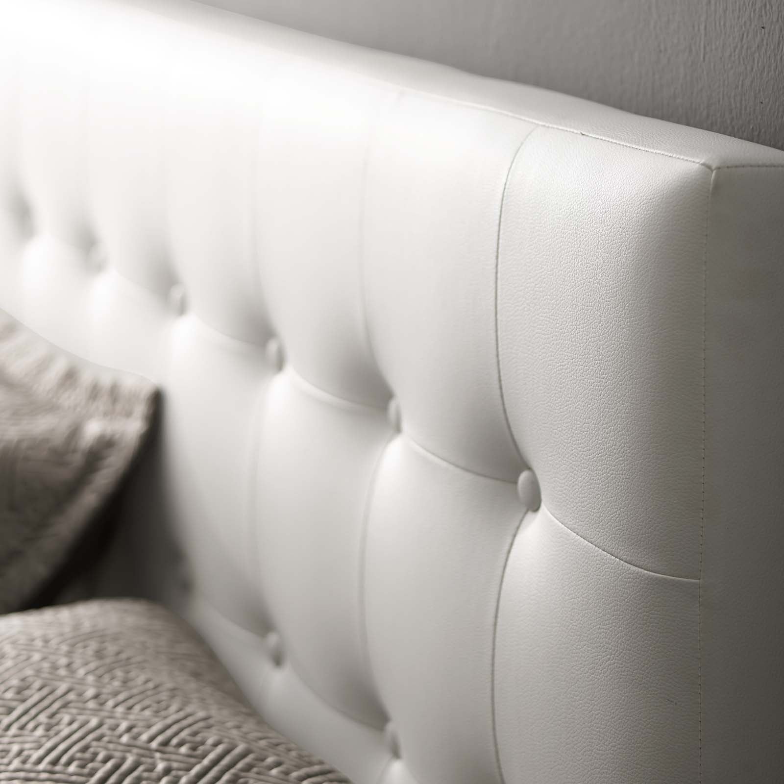 Modway Headboards - Emily King Upholstered Vinyl Headboard White