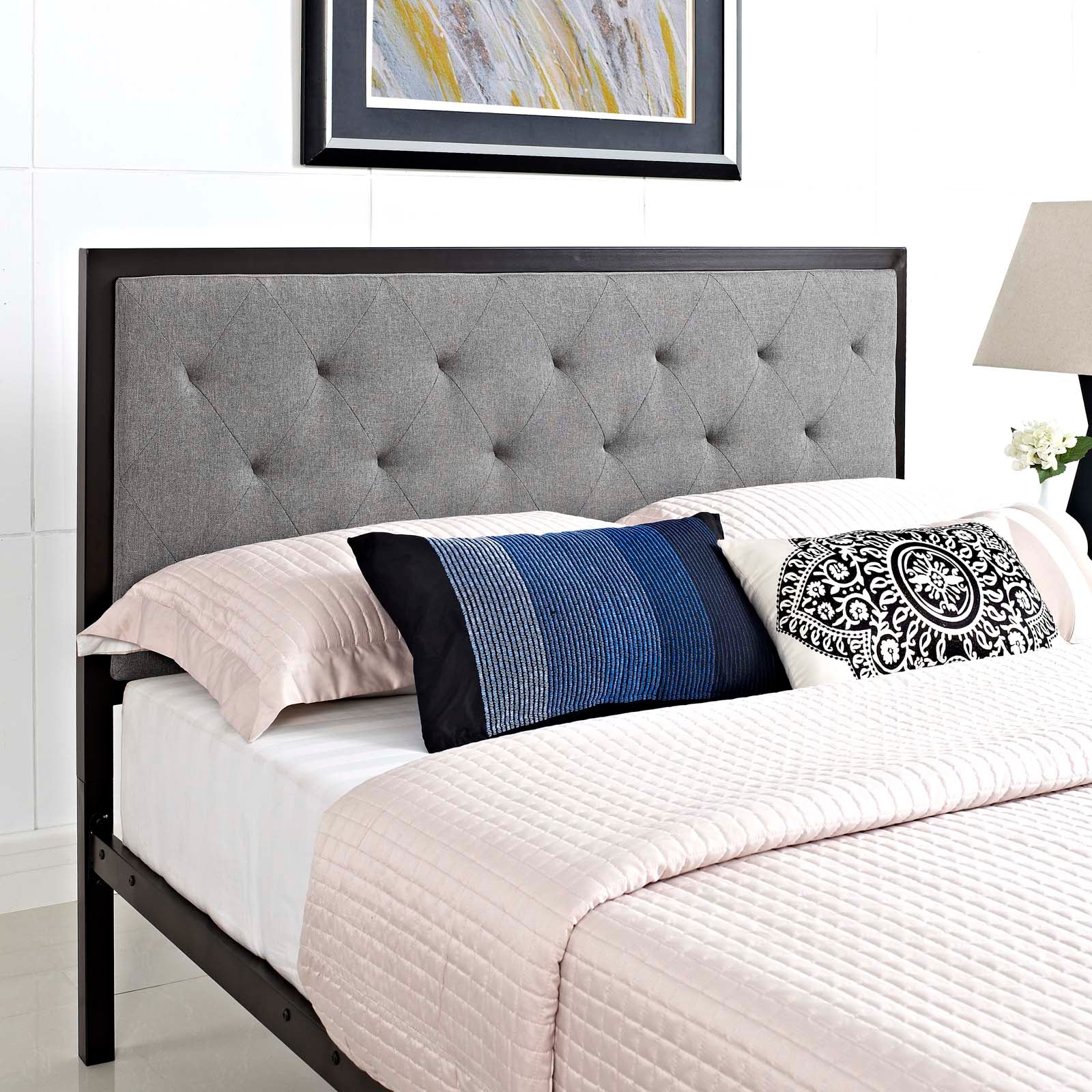 Modway Beds - Mia Full Bed Gray