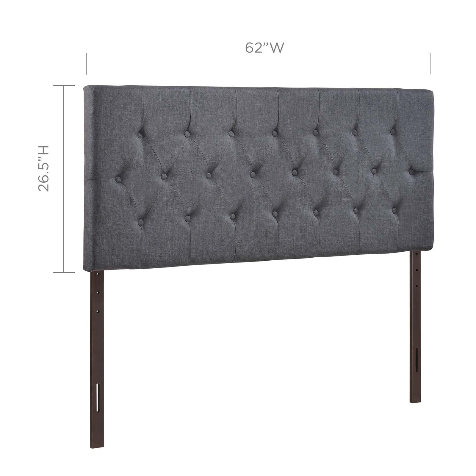 Modway Headboards - Clique Queen Upholstered Fabric Headboard Smoke