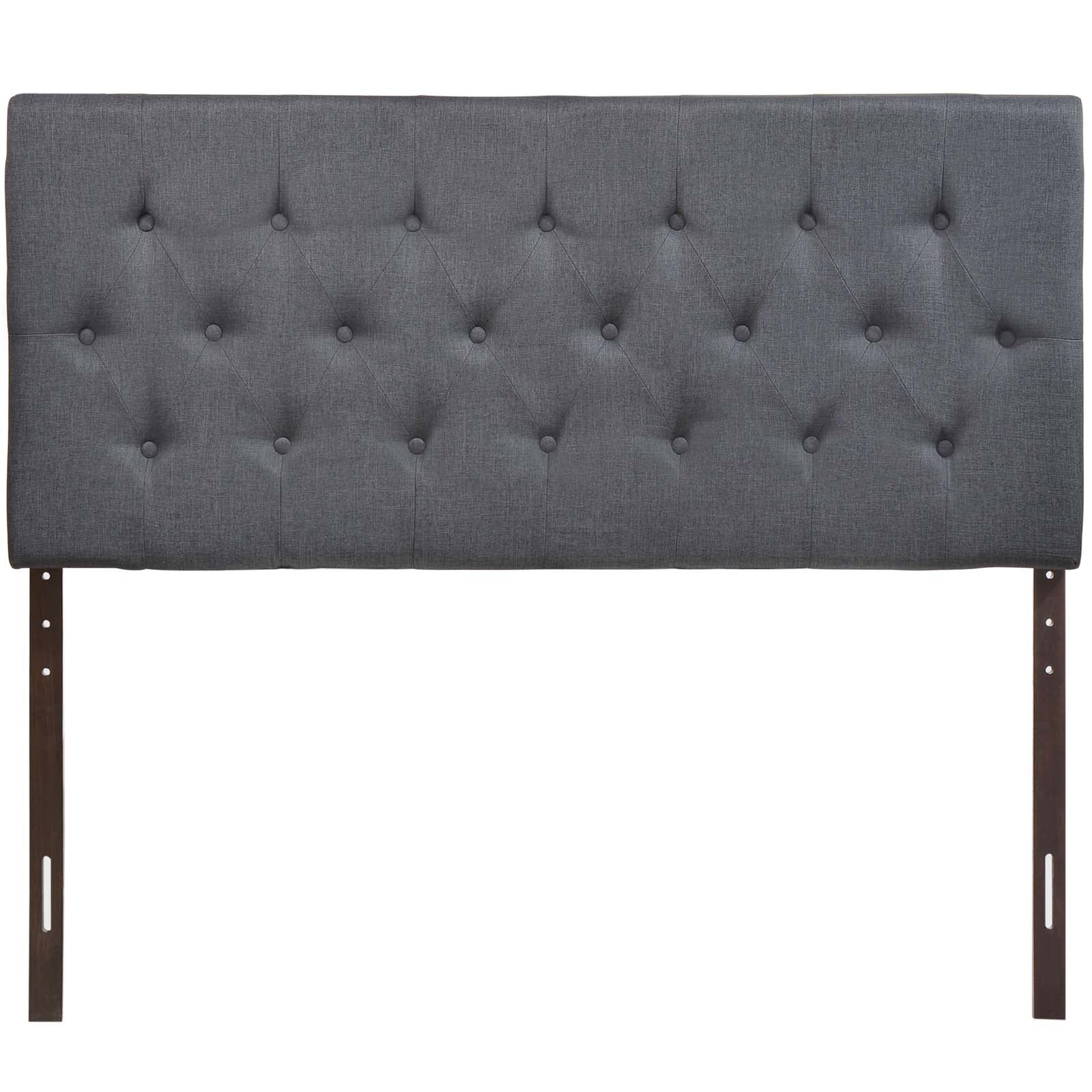 Modway Headboards - Clique Queen Upholstered Fabric Headboard Smoke