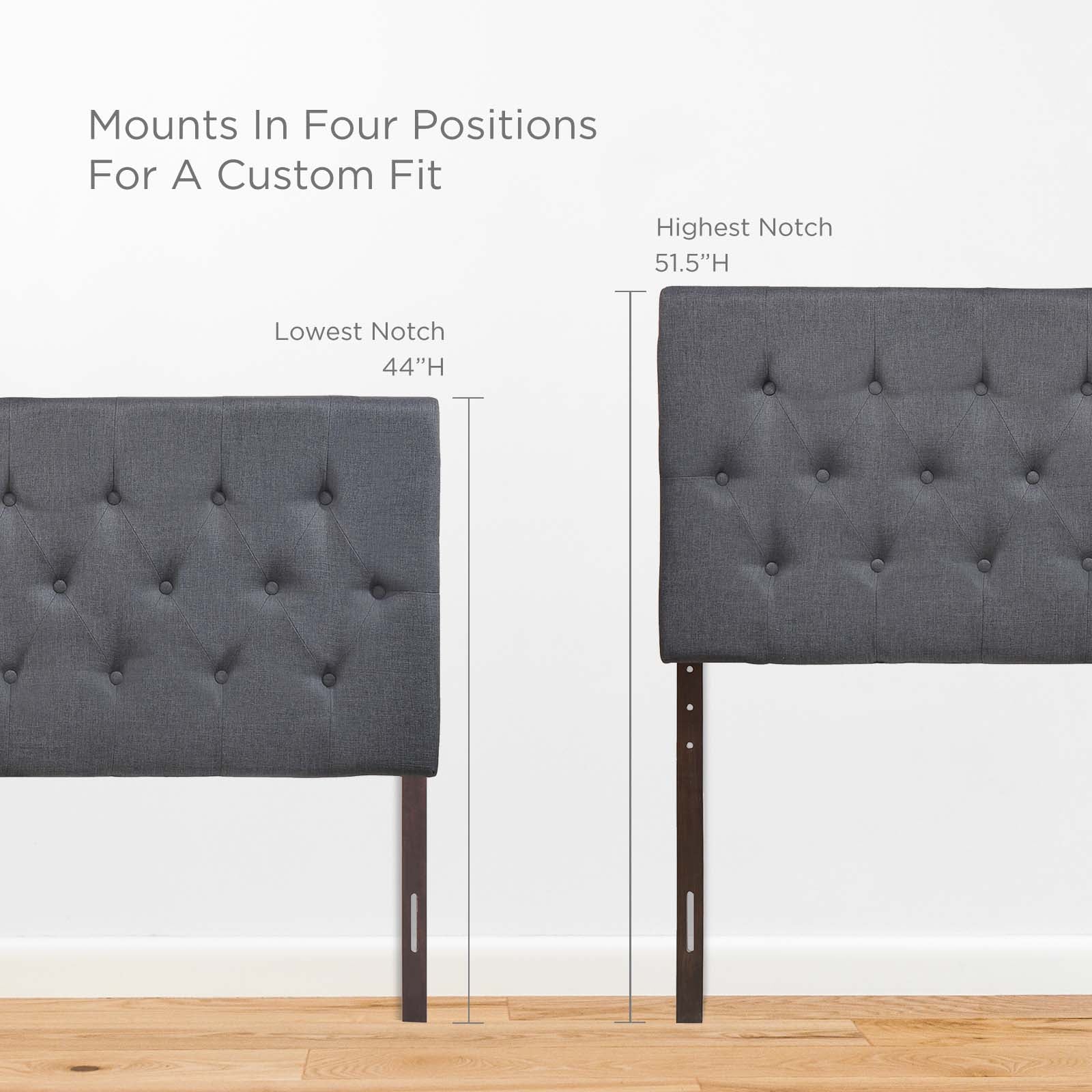 Modway Headboards - Clique Queen Upholstered Fabric Headboard Smoke
