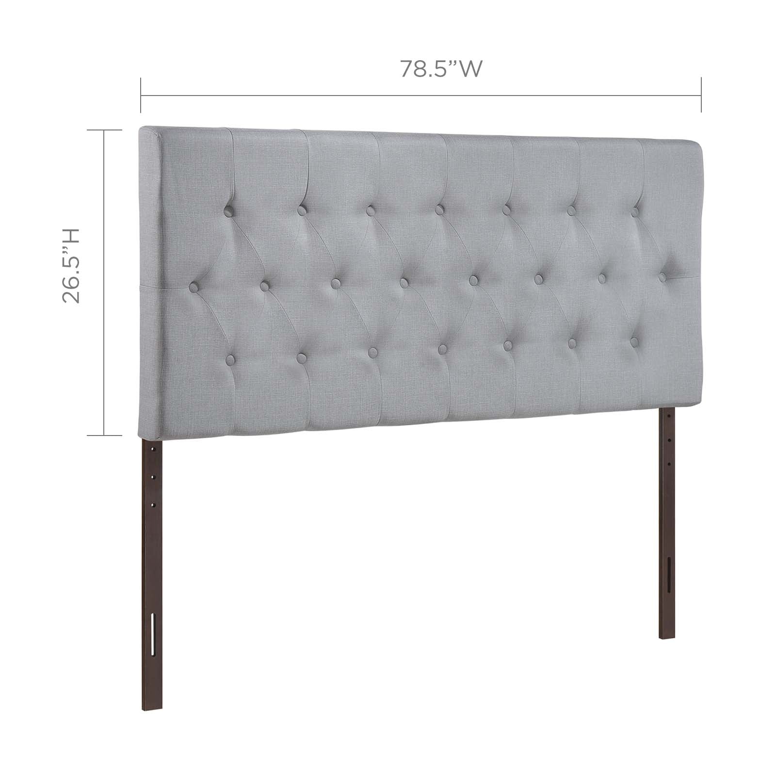 Modway Headboards - Clique King Upholstered Fabric Headboard Sky Gray