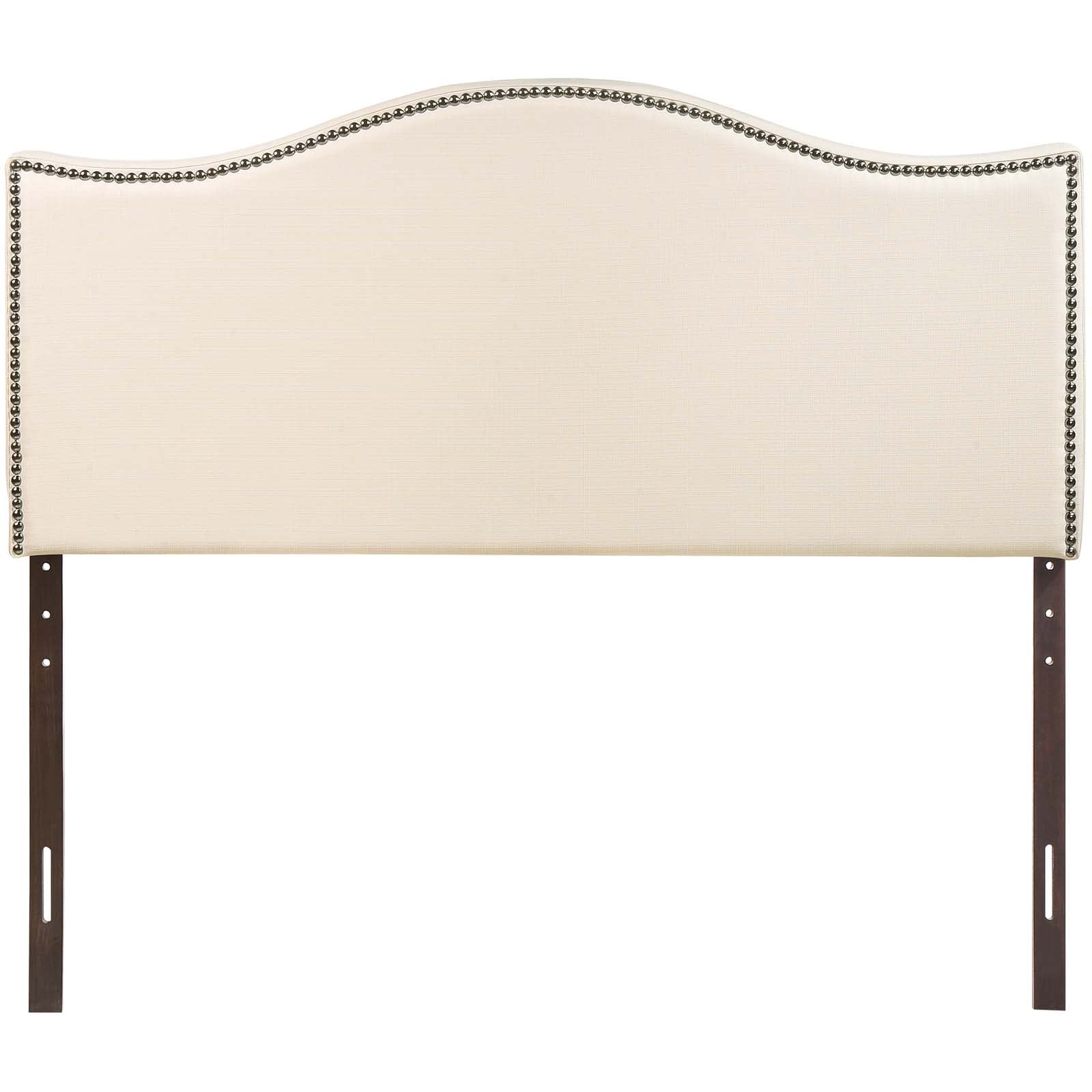 Modway Headboards - Curl Queen Nailhead Upholstered Headboard Ivory