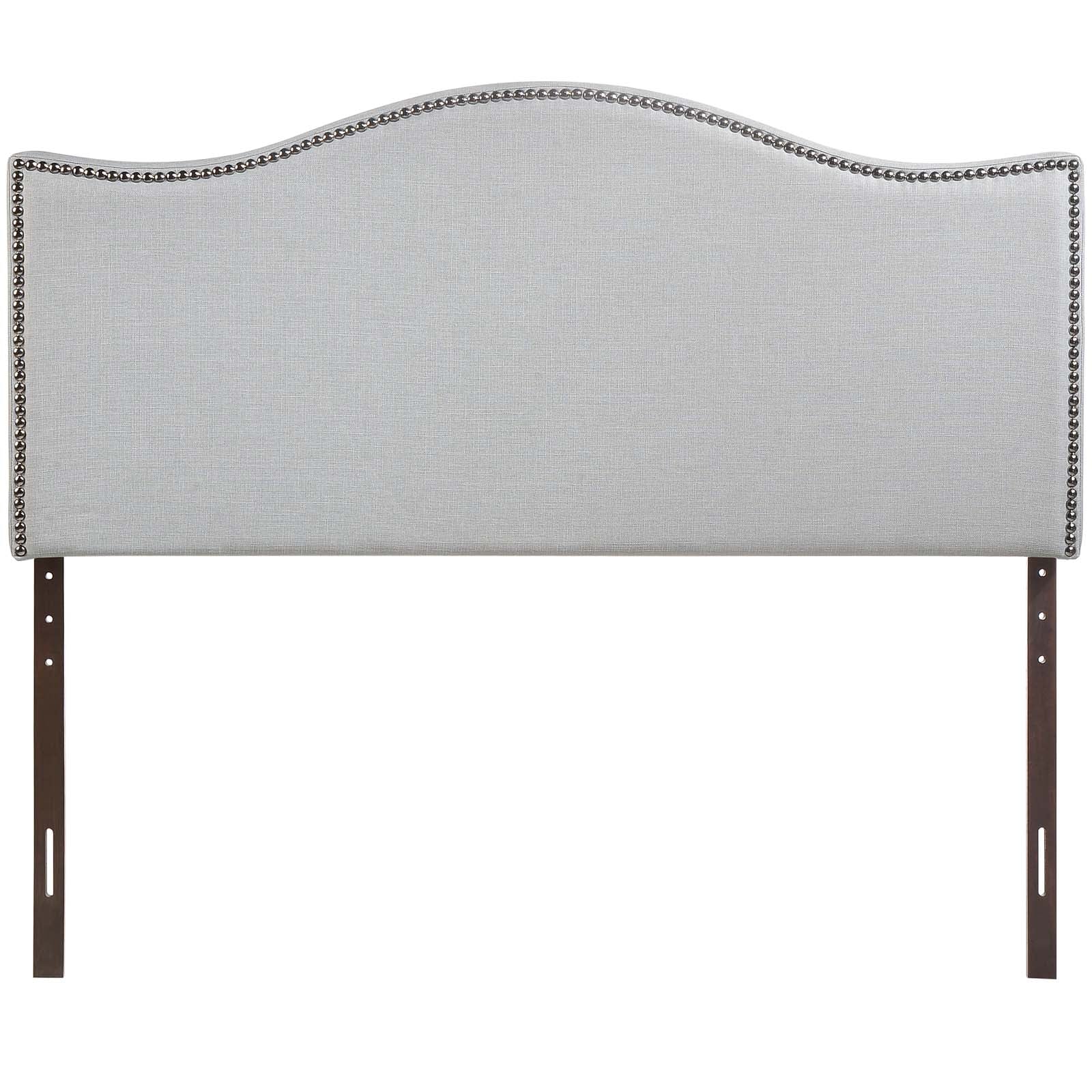 Modway Headboards - Curl Full Nailhead Upholstered Headboard Sky Gray