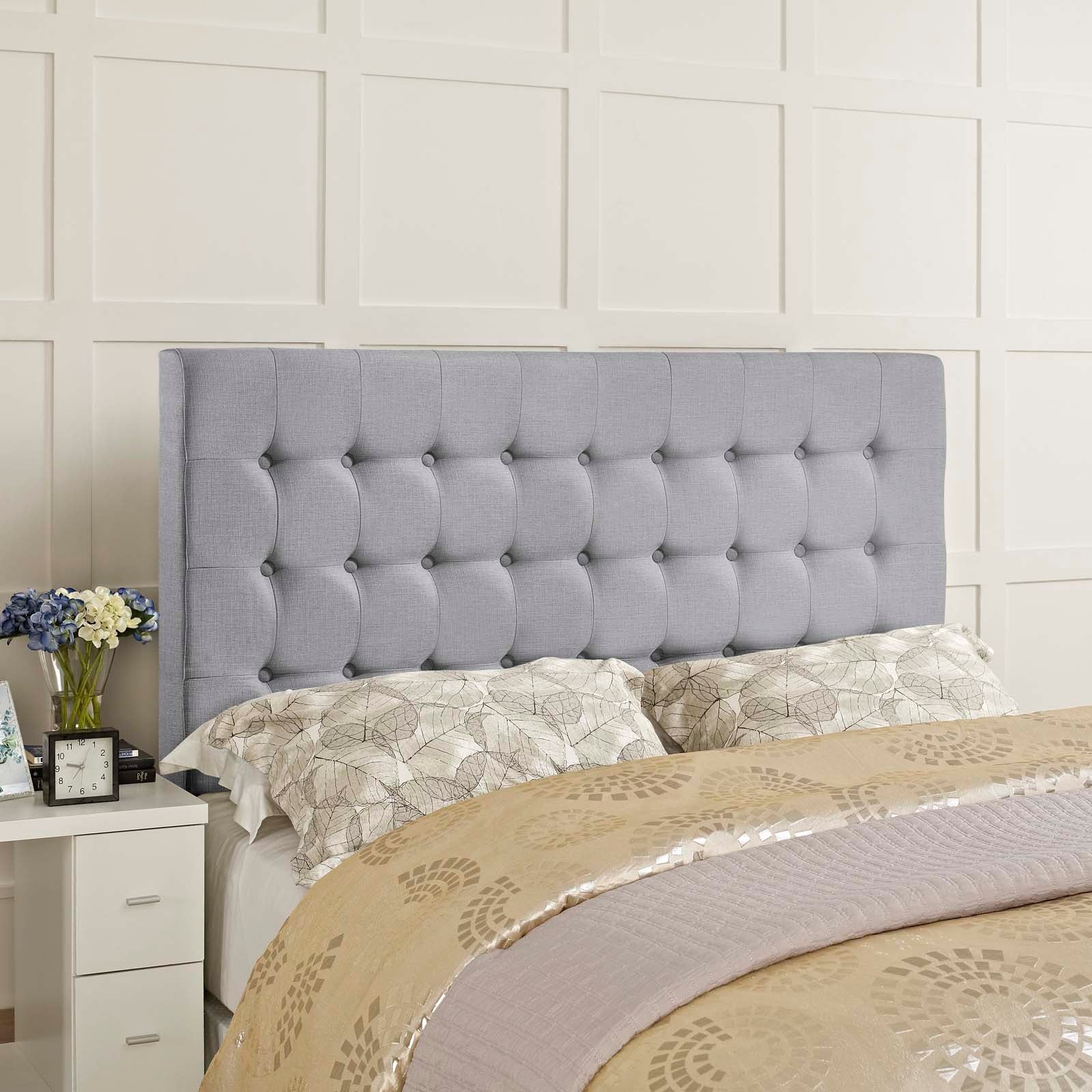 Modway Headboards - Tinble Queen Upholstered Fabric Headboard Sky Gray