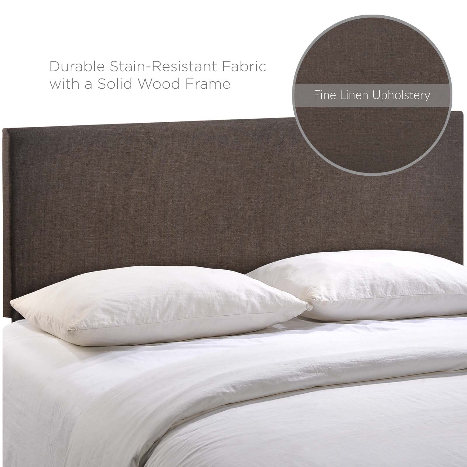 Modway Headboards - Region Queen Upholstered Headboard Dark Brown