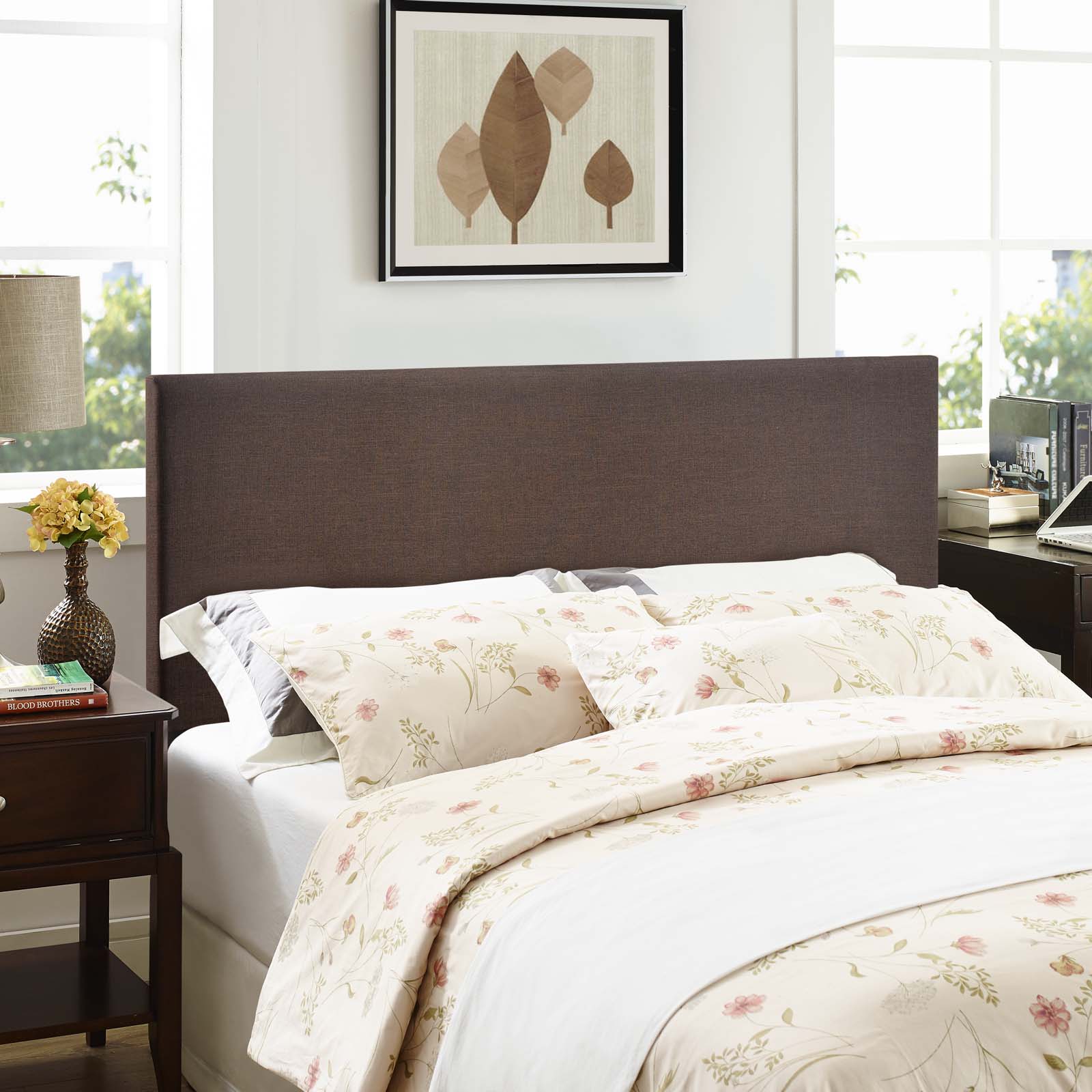 Modway Headboards - Region Queen Upholstered Headboard Dark Brown