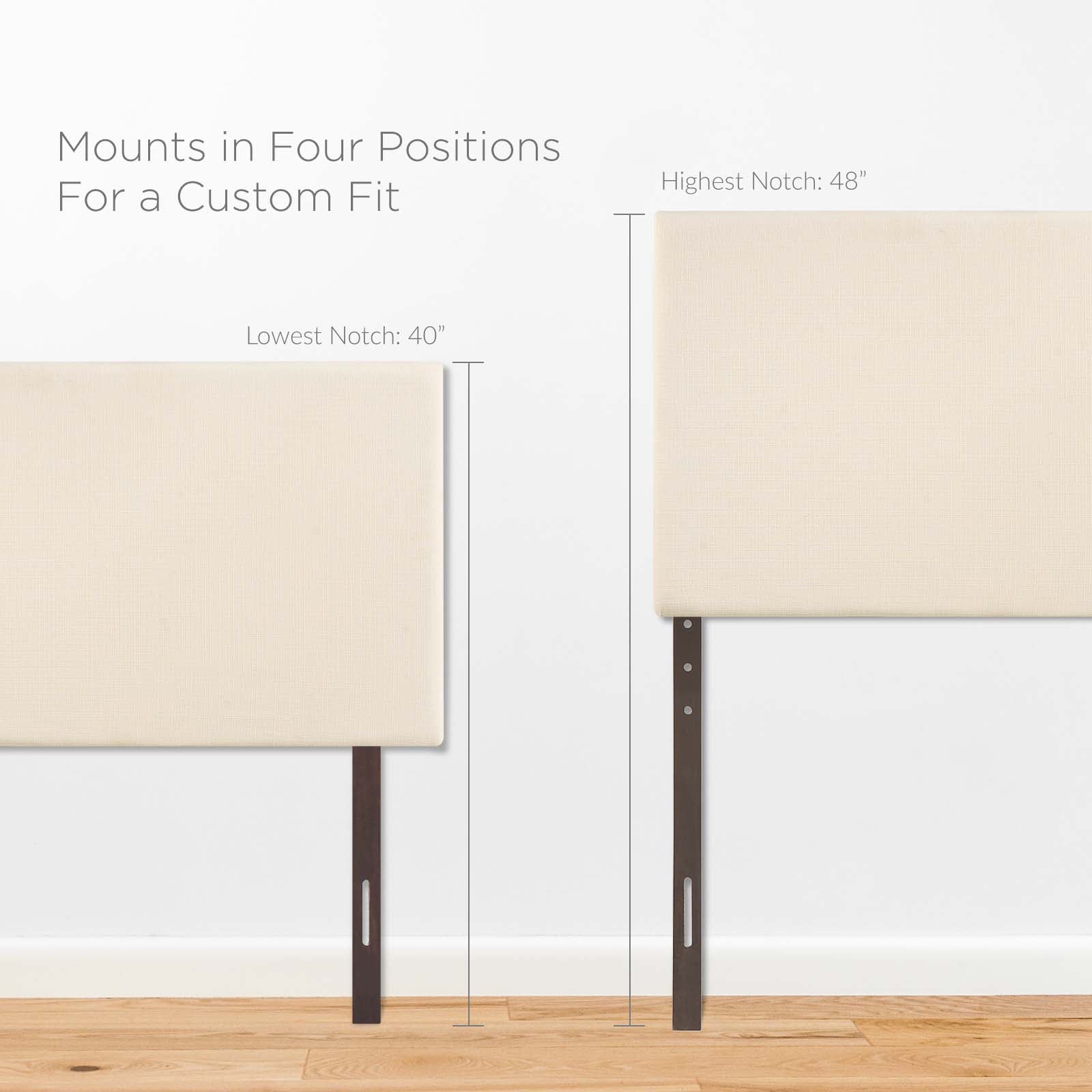 Modway Headboards - Region King Upholstered Fabric Headboard Ivory