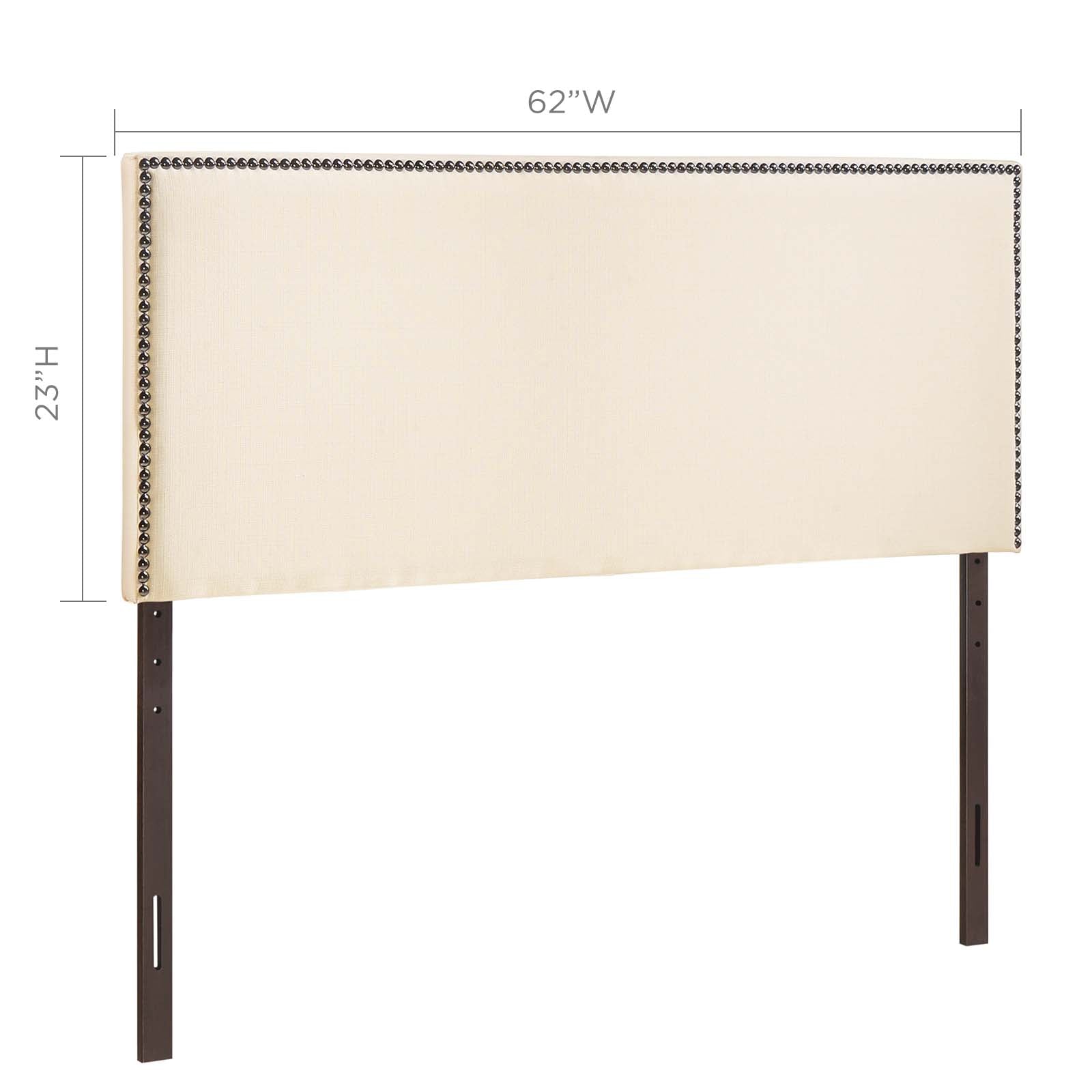 Modway Headboards - Region Nailhead Queen Upholstered Headboard Ivory
