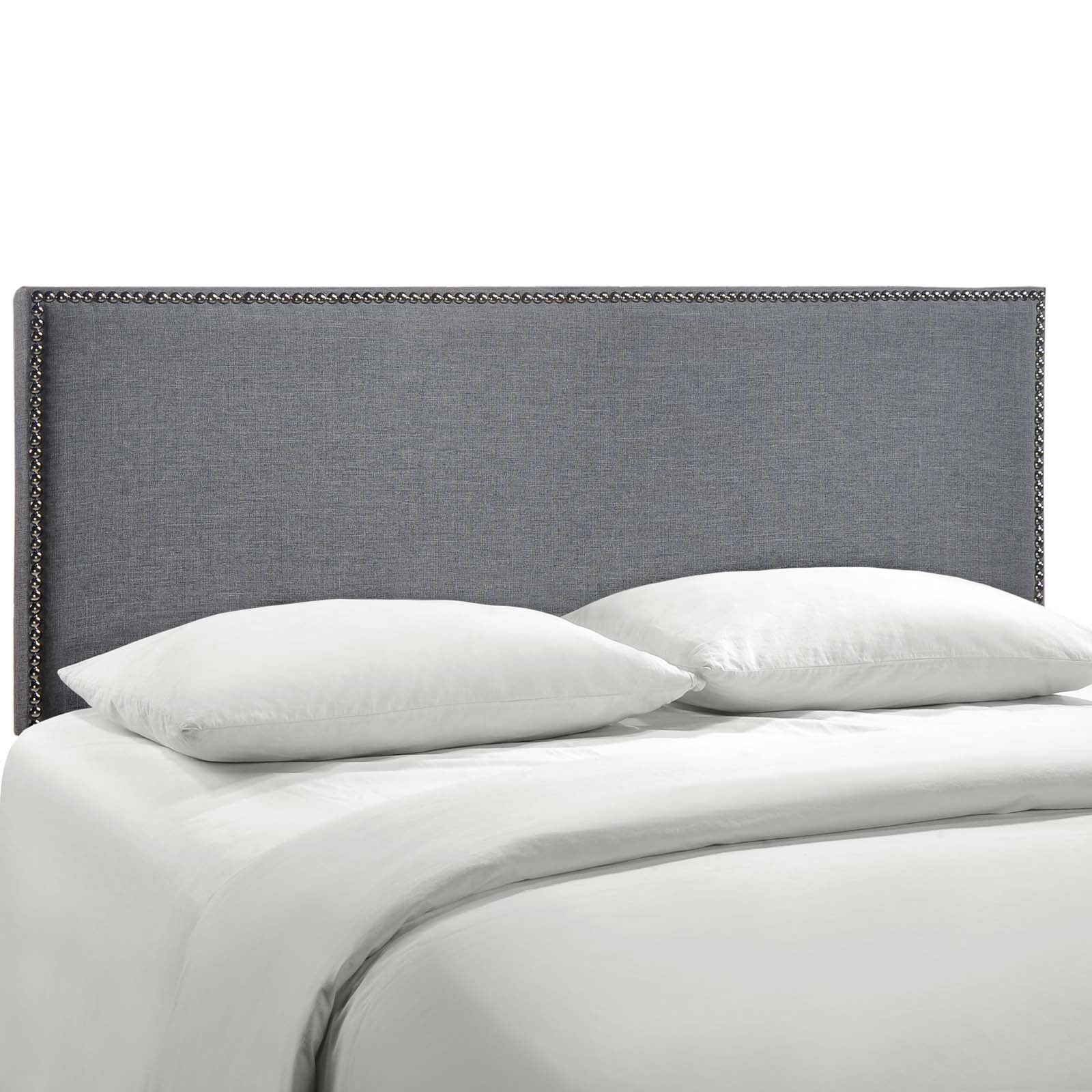 Modway Headboards - Region Nailhead Queen Upholstered Headboard Smoke
