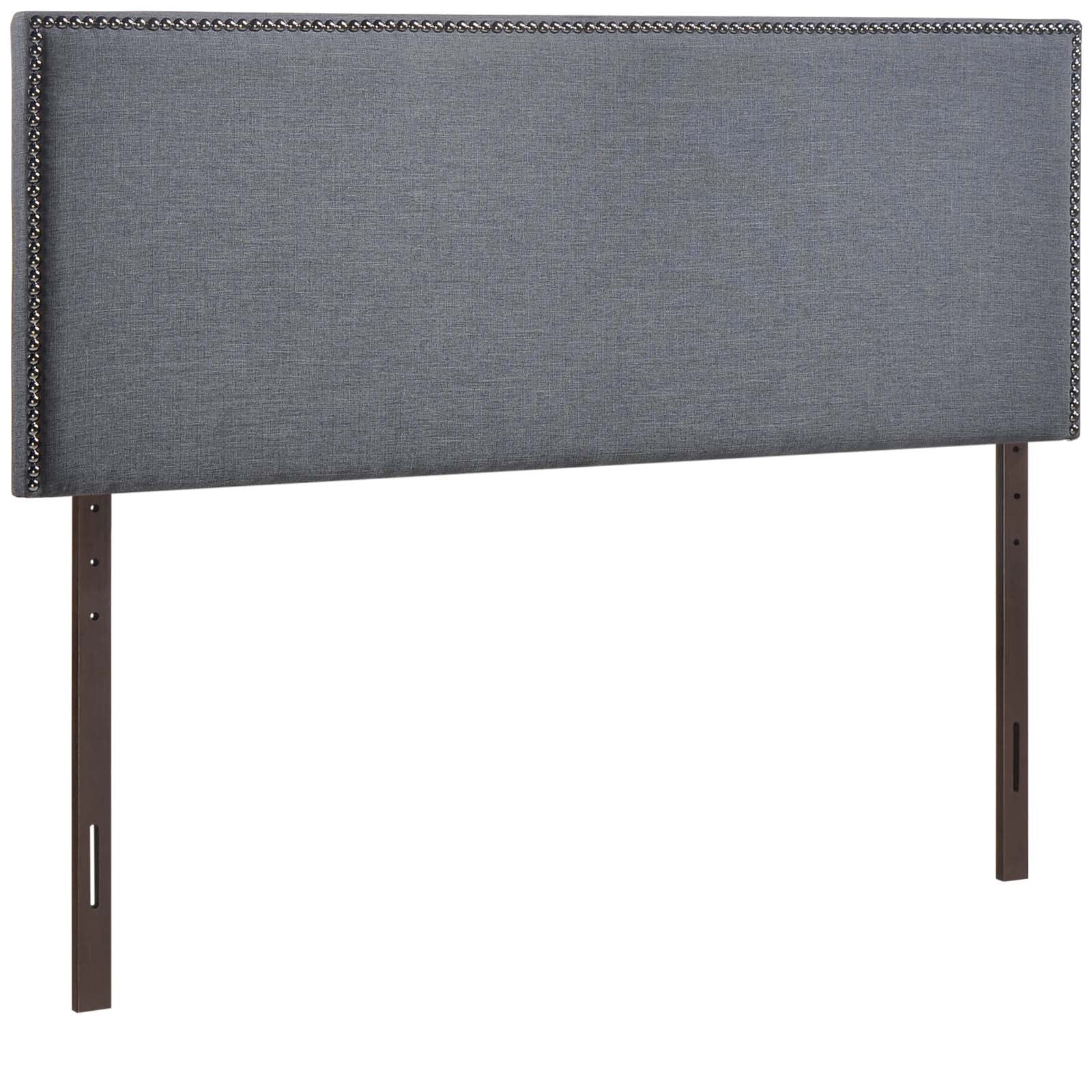 Modway Headboards - Region Nailhead Queen Upholstered Headboard Smoke