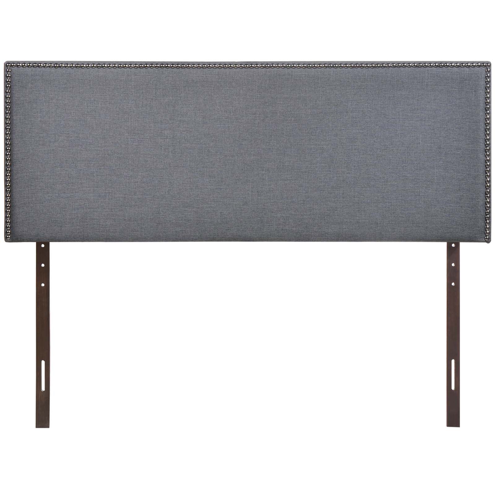 Modway Headboards - Region Nailhead Queen Upholstered Headboard Smoke