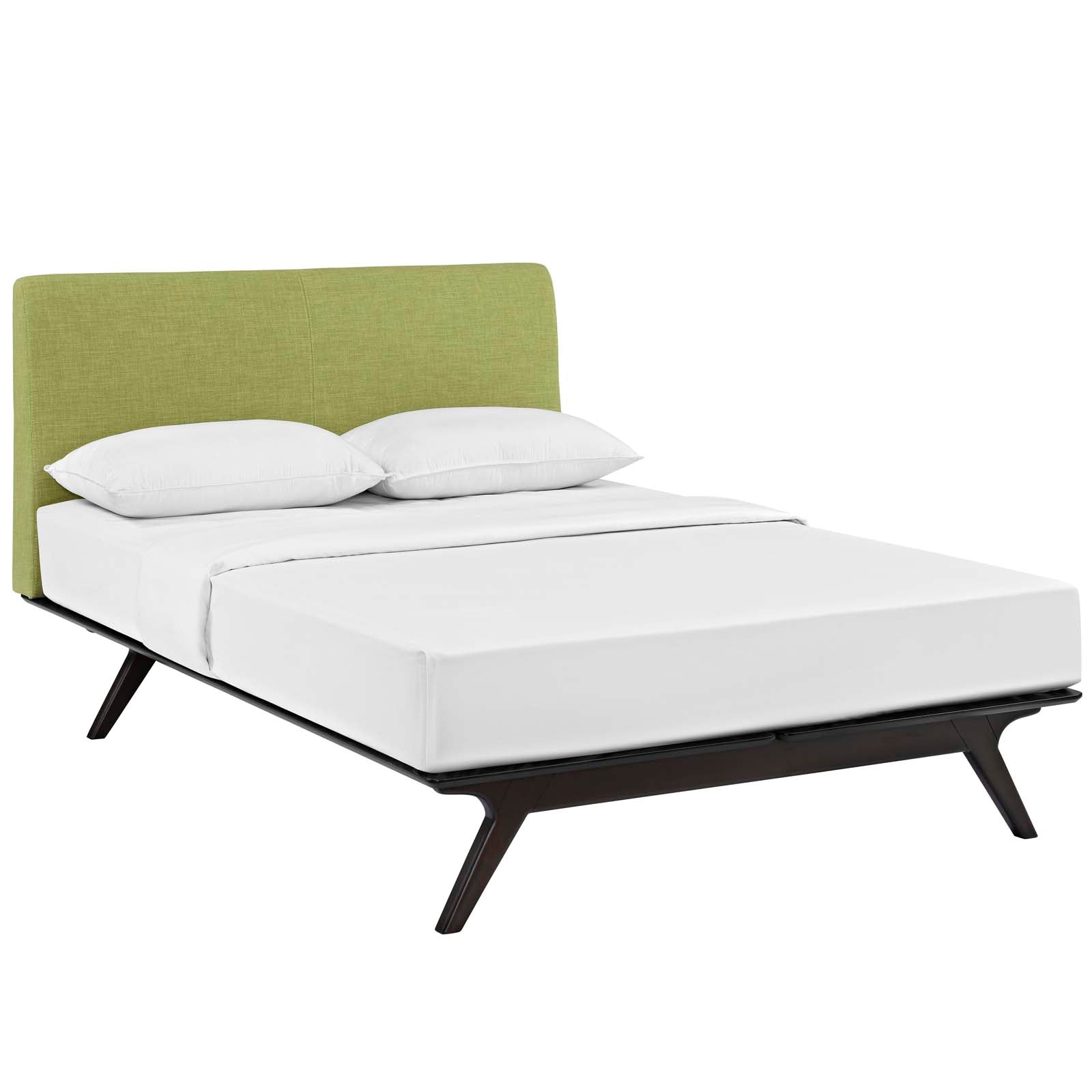 Modway Beds - Tracy Queen Bed Cappuccino And Green
