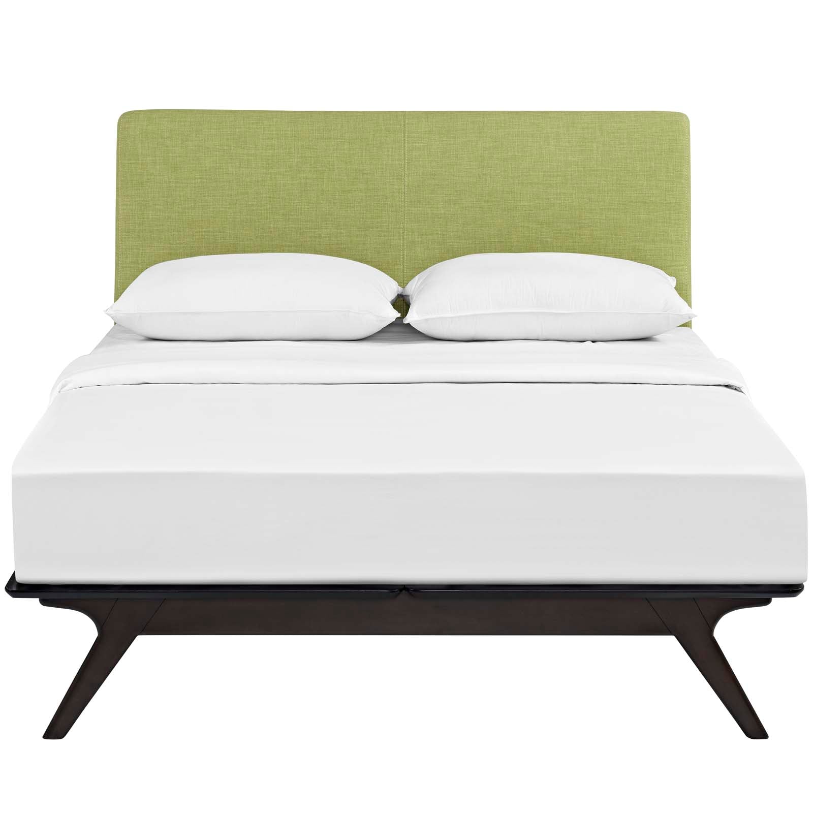 Modway Beds - Tracy Queen Bed Cappuccino And Green