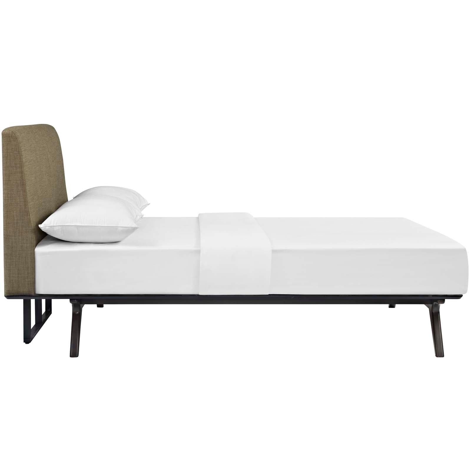 Modway Beds - Tracy Queen Bed Cappuccino And Latte