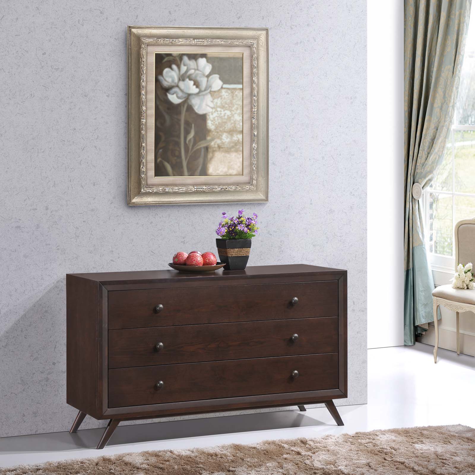 Modway Dressers - Tracy Wood Dresser Cappuccino