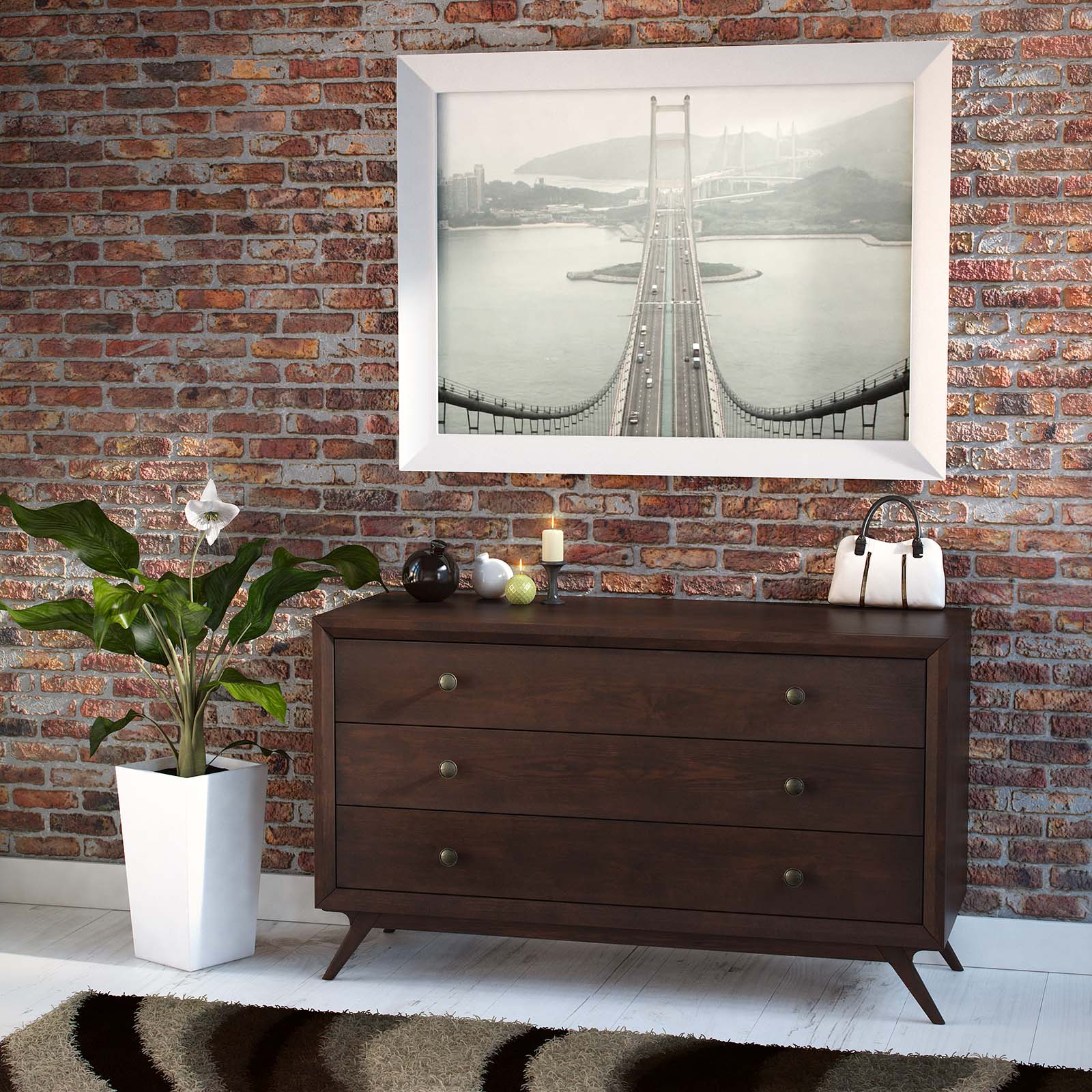 Modway Dressers - Tracy Wood Dresser Cappuccino