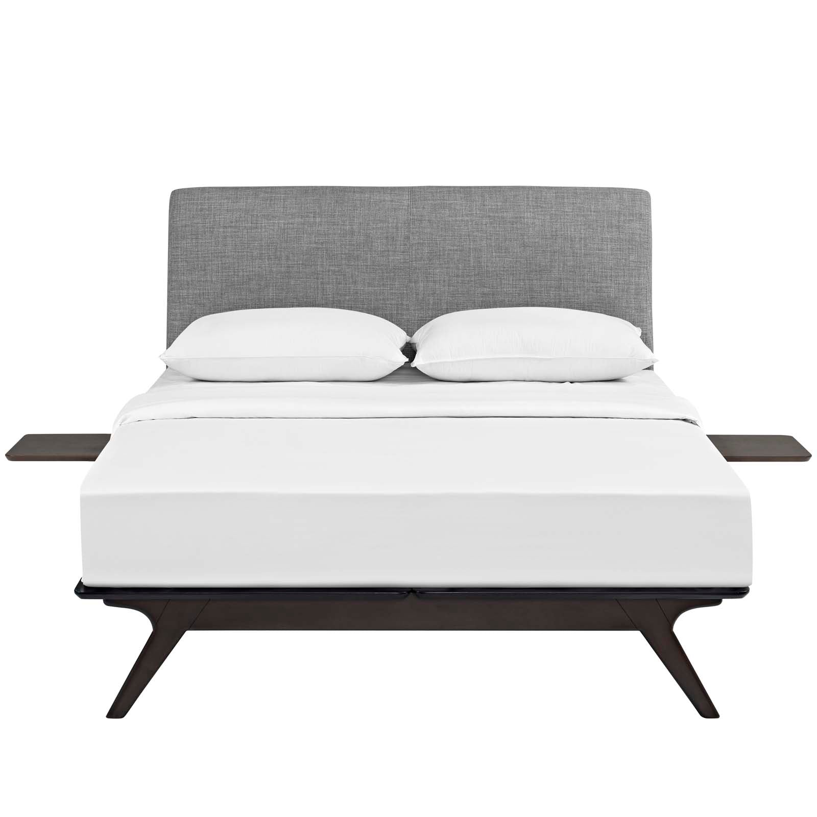 Modway Bedroom Sets - Tracy 3 Piece Queen Bedroom Set Cappuccino Gray