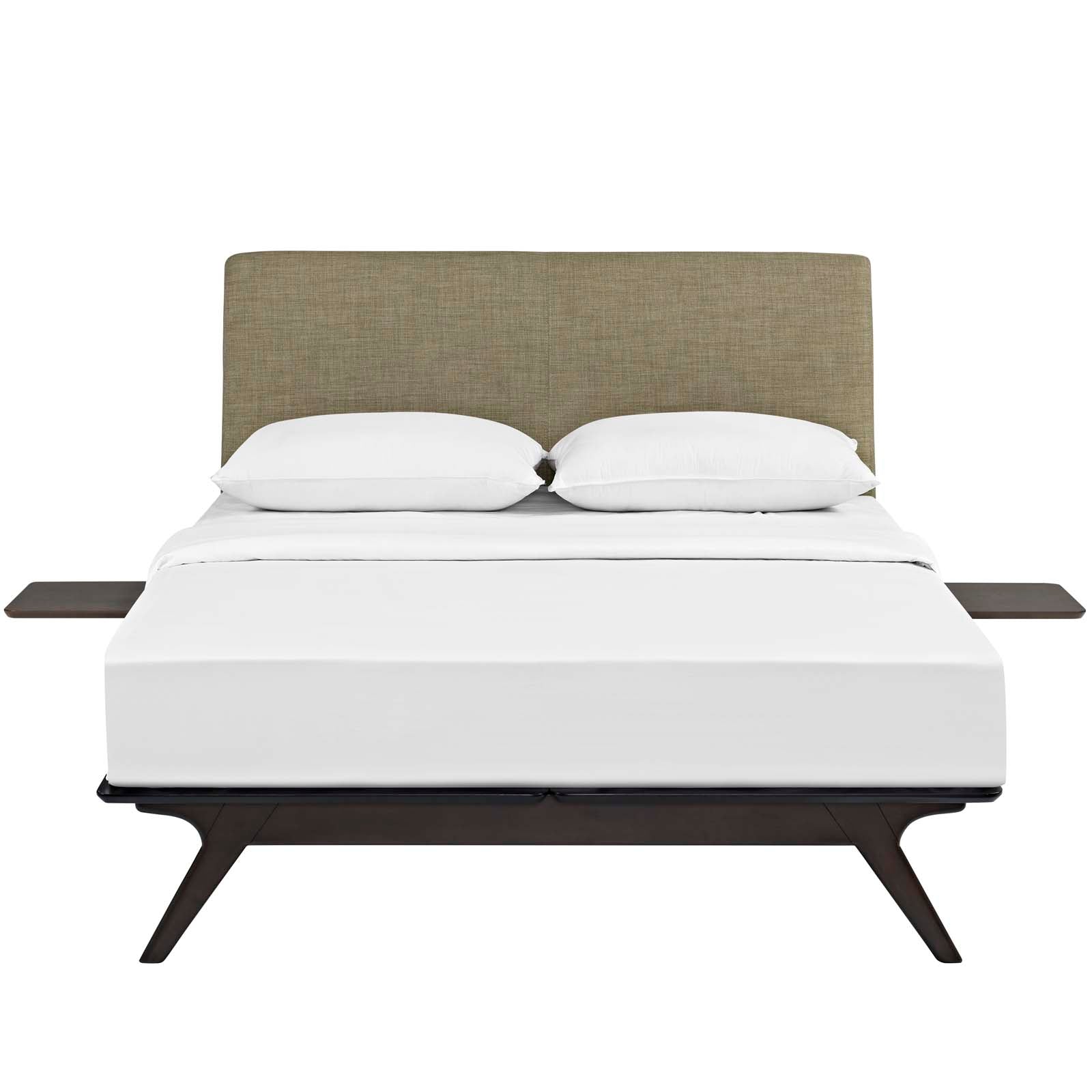 Modway Bedroom Sets - Tracy 3 Piece 43" H Queen Bedroom Set Cappuccino Latte