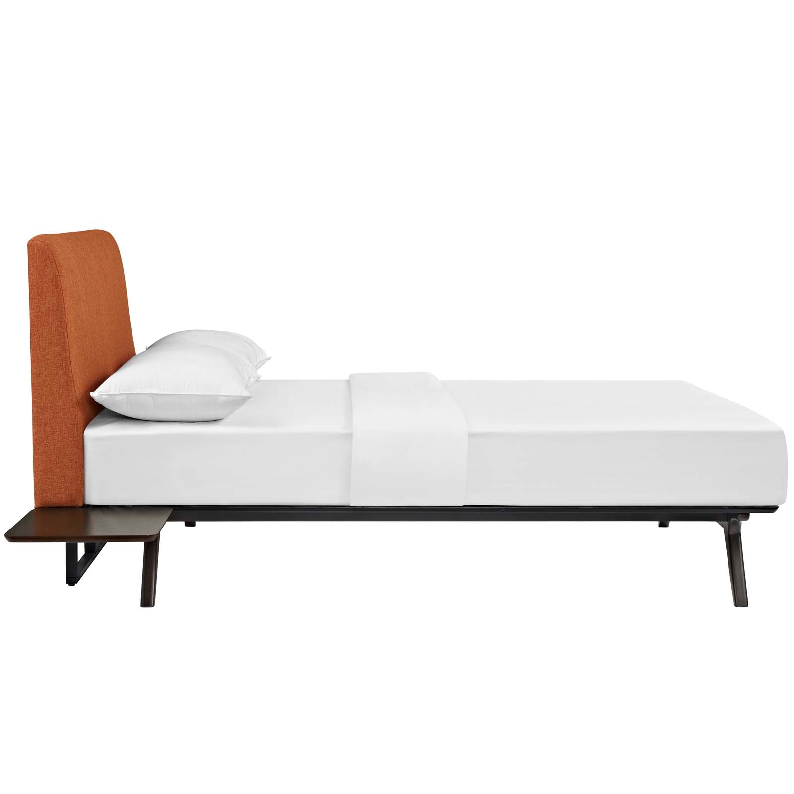 Modway Bedroom Sets - Tracy 3 Piece Queen 95" W Bedroom Set Cappuccino Orange