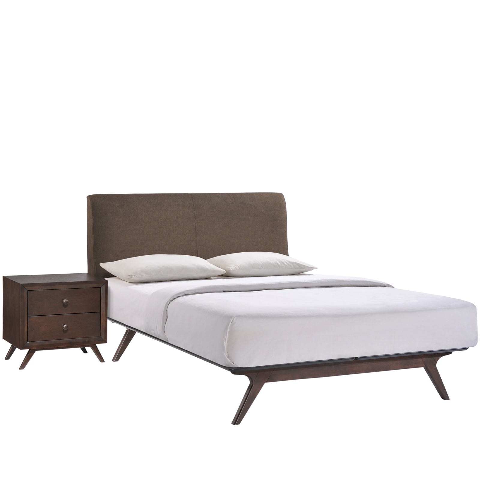 Modway Bedroom Sets - Tracy 2 Piece Queen Bedroom Set Cappuccino Brown