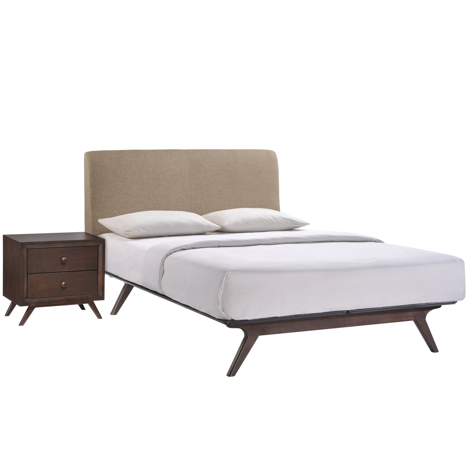 Modway Bedroom Sets - Tracy 2 Piece Queen Bedroom Set Cappuccino Latte