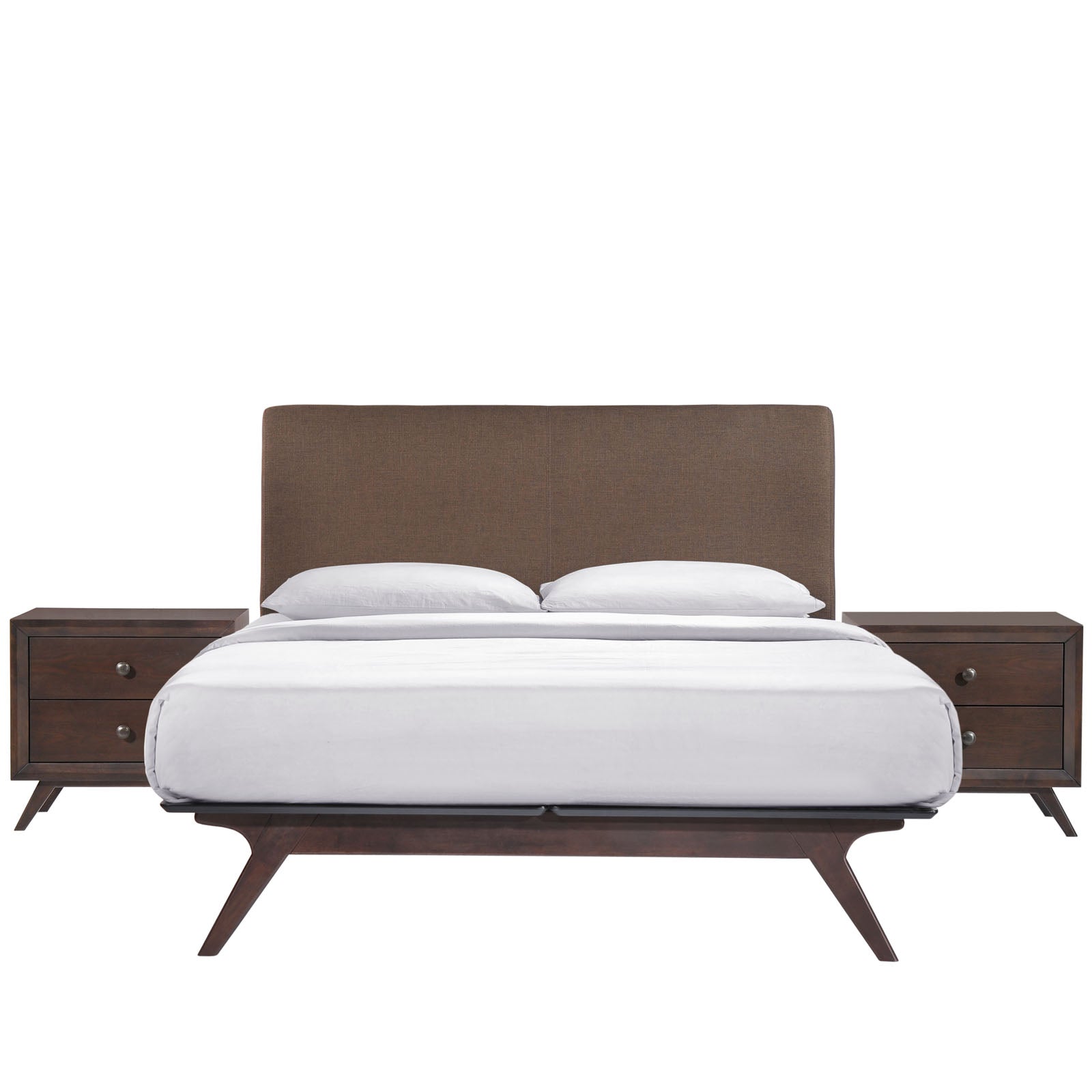 Modway Bedroom Sets - Tracy 3 Piece Queen Bedroom Set Cappuccino Brown