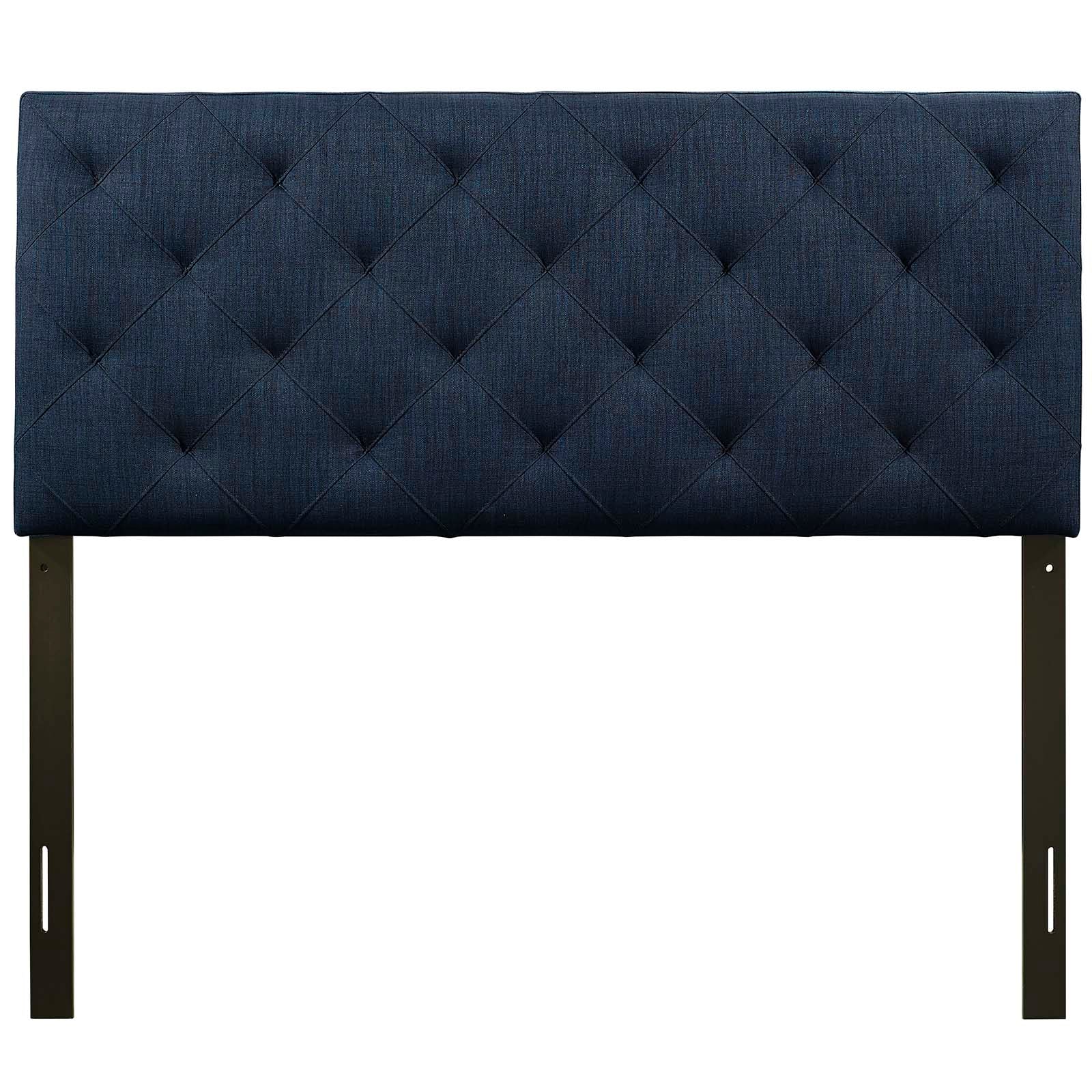 Modway Headboards - Theodore Full Upholstered Fabric Headboard Navy