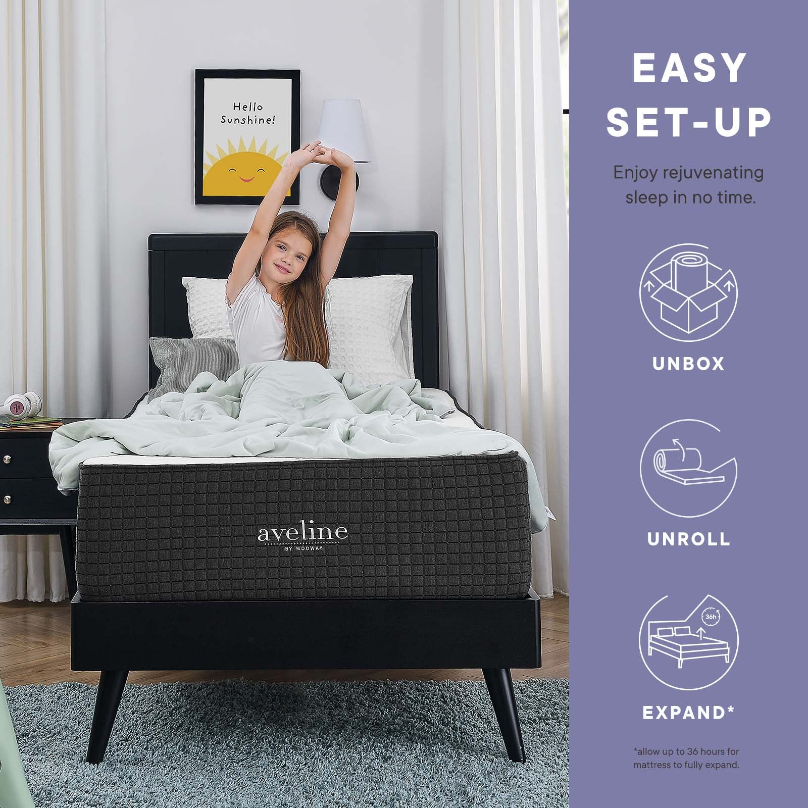 Modway Mattresses - Aveline 6" Twin Mattress White