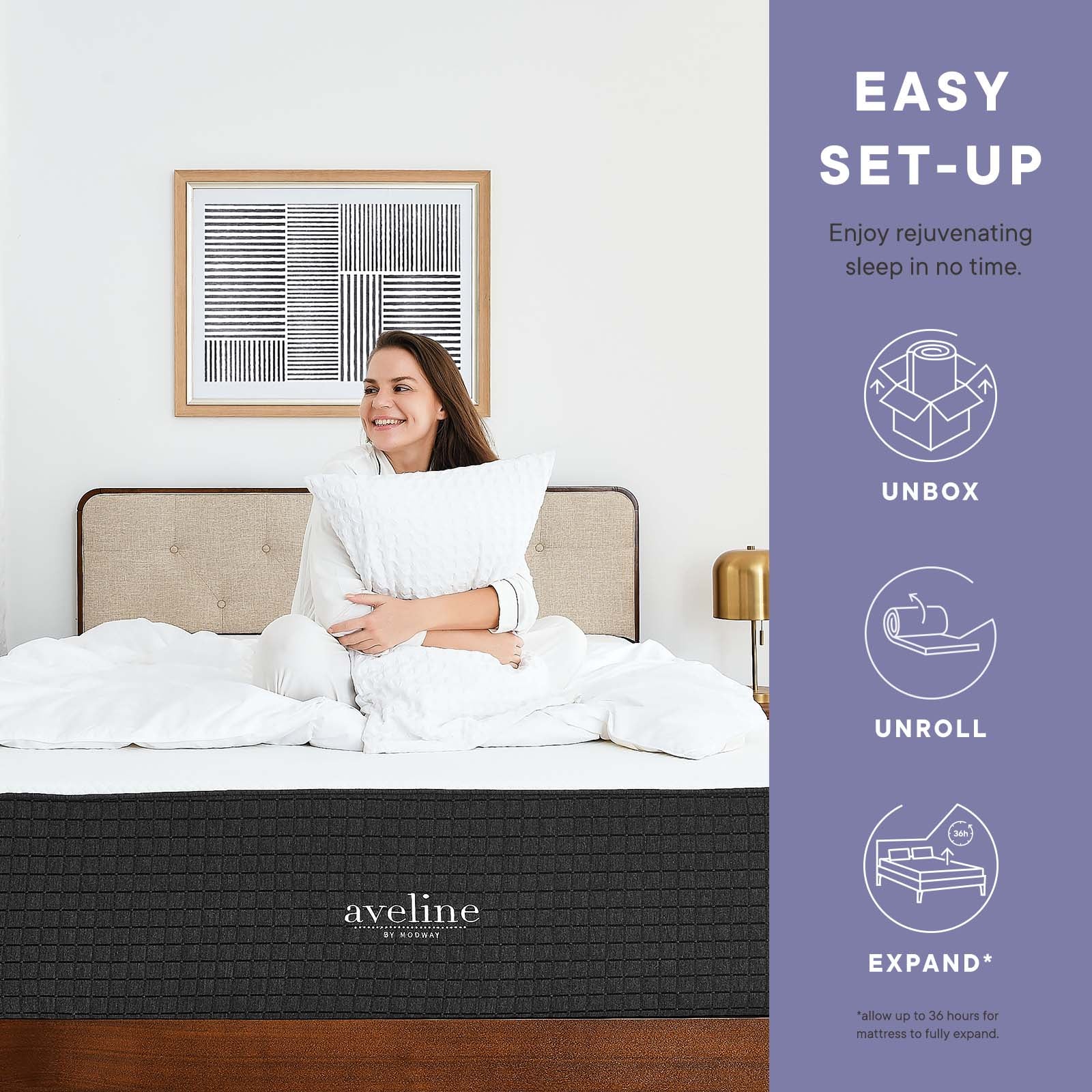 Modway Mattresses - Aveline 6" Full Mattress White