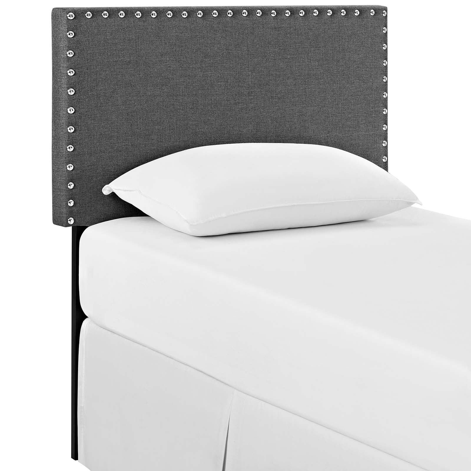 Modway Headboards - Phoebe-Twin-Upholstered-Fabric-Headboard-Gray