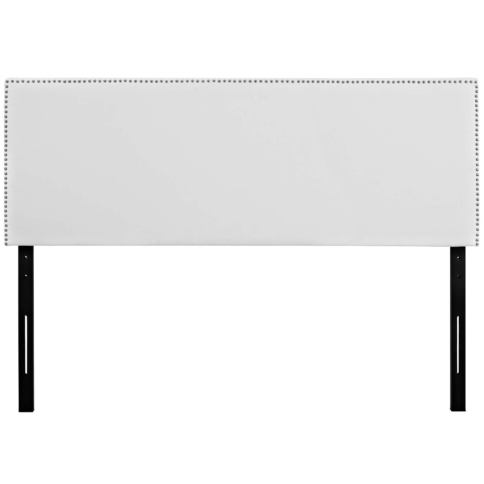 Modway Headboards - Phoebe Queen Upholstered Vinyl Headboard White